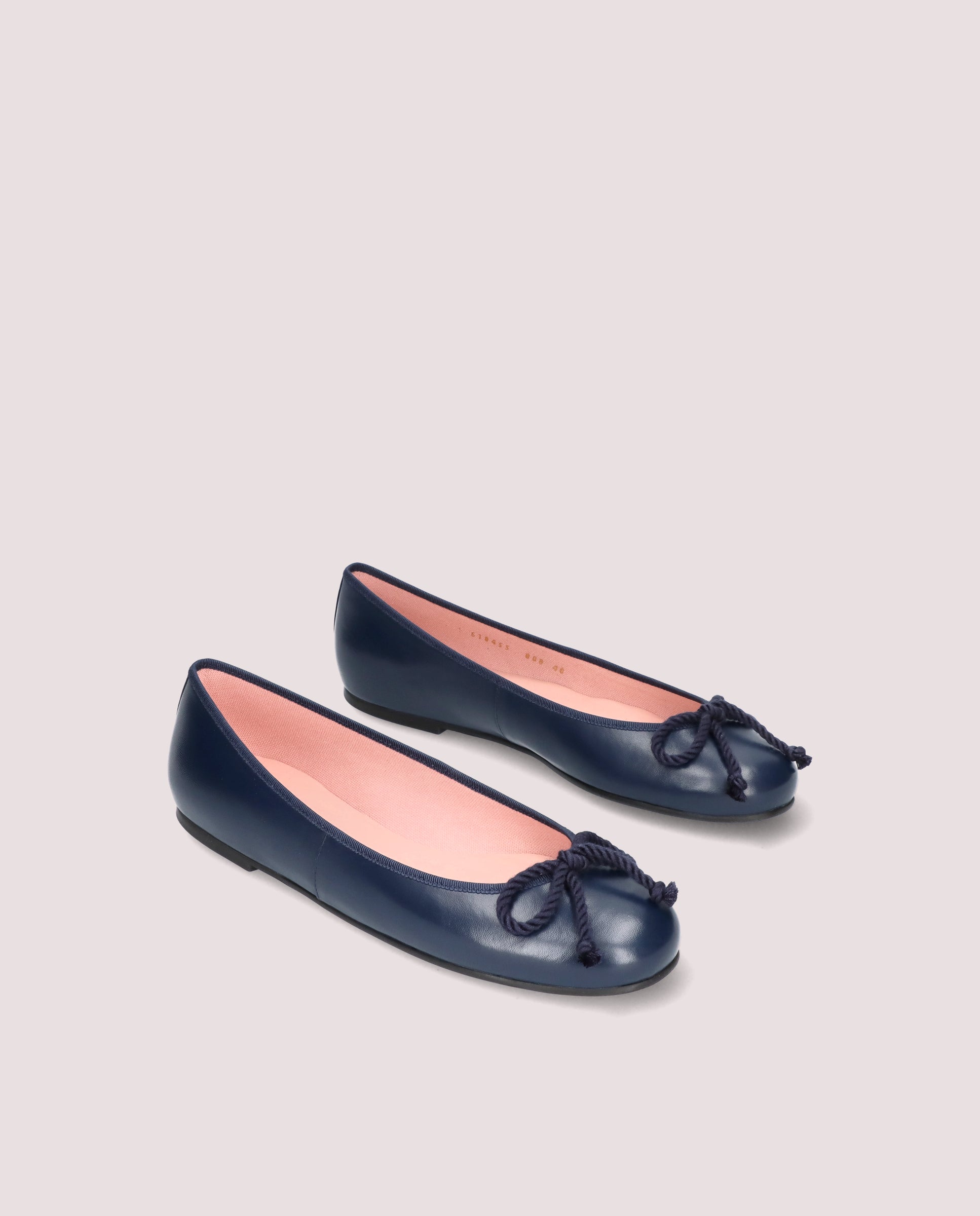 Rosario Blue Leather Ballerinas