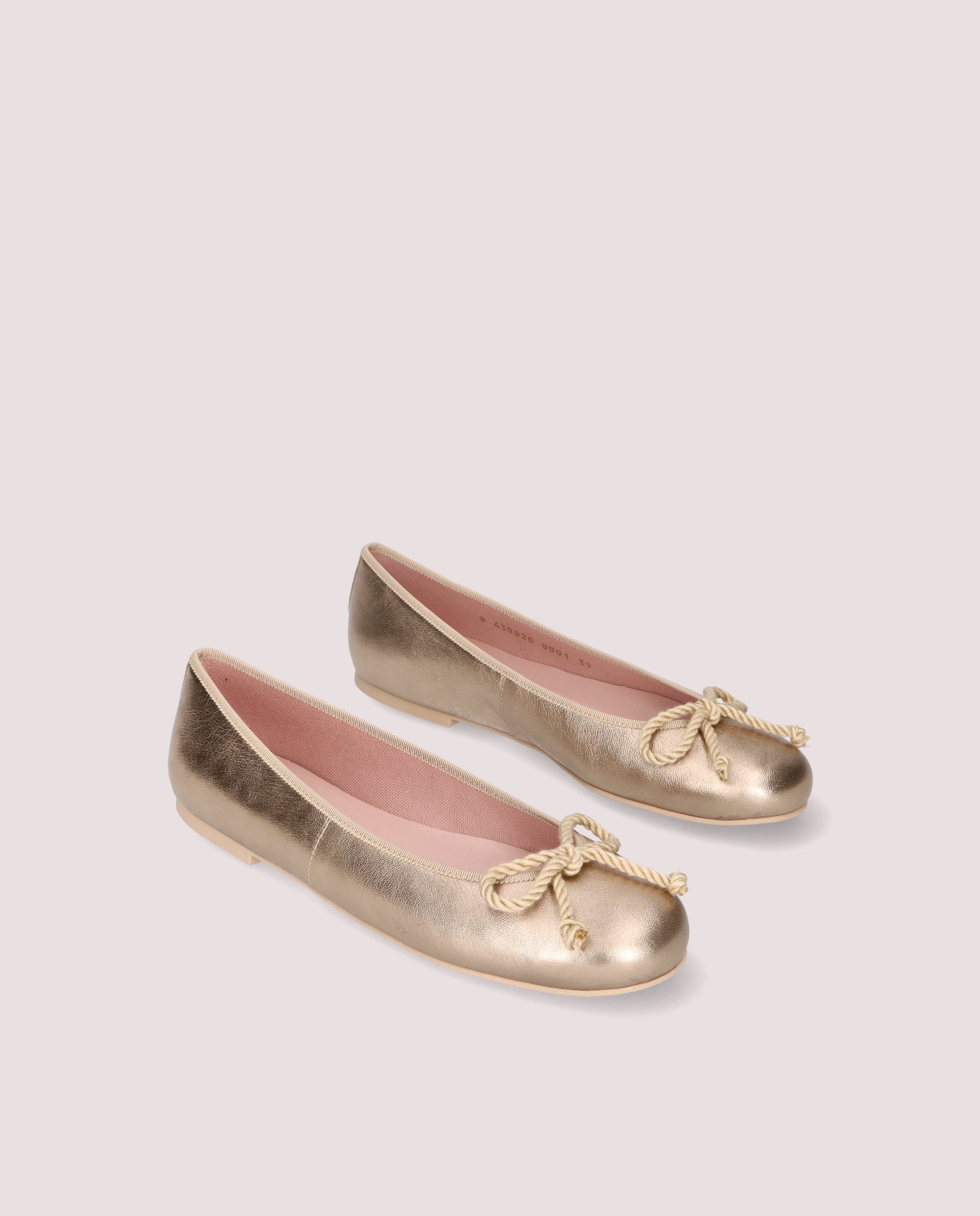Rosario Gold Ballet Flats Metallic Leather