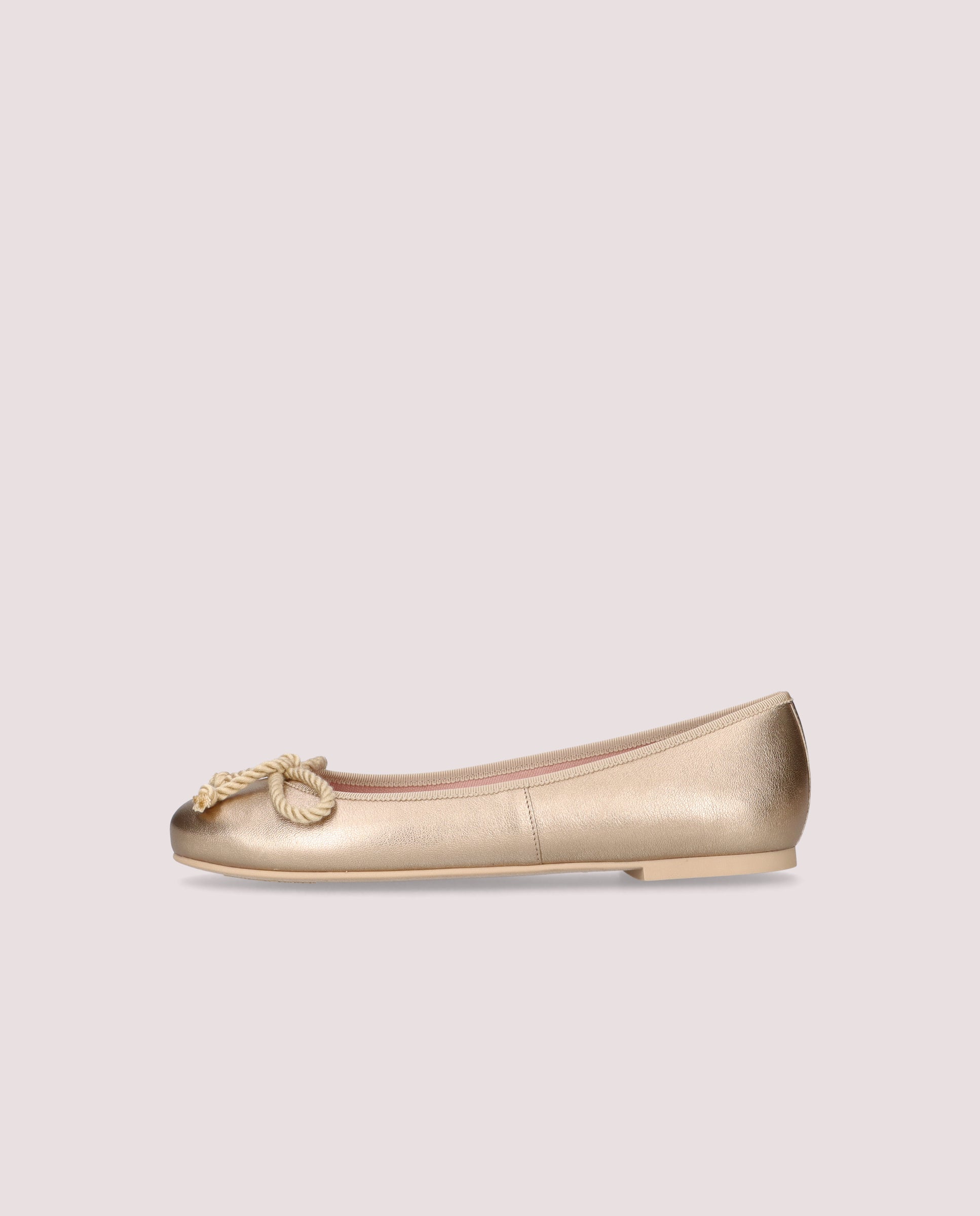 Rosario Gold Ballet Flats Metallic Leather
