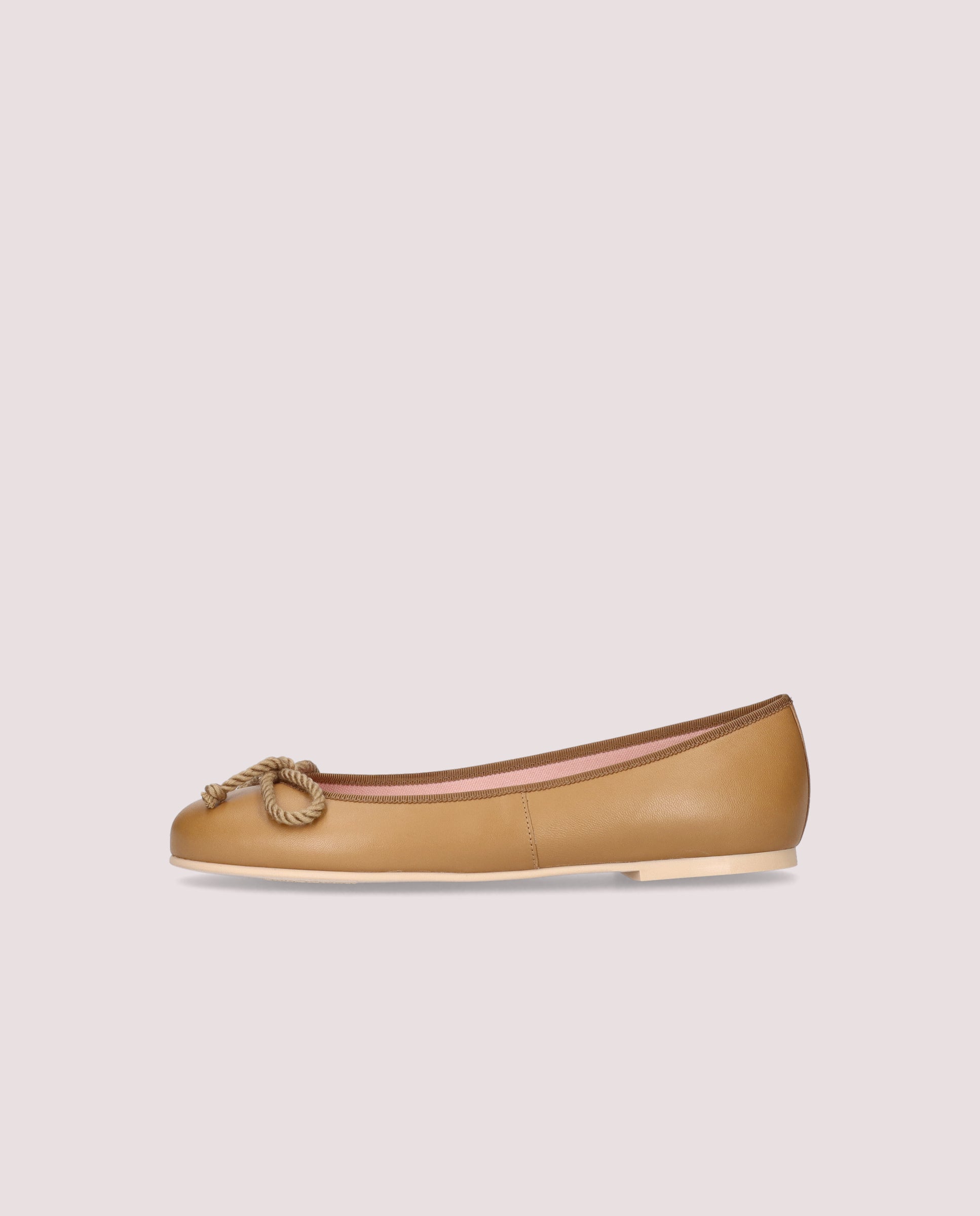 Rosario Brown Leather Ballerinas