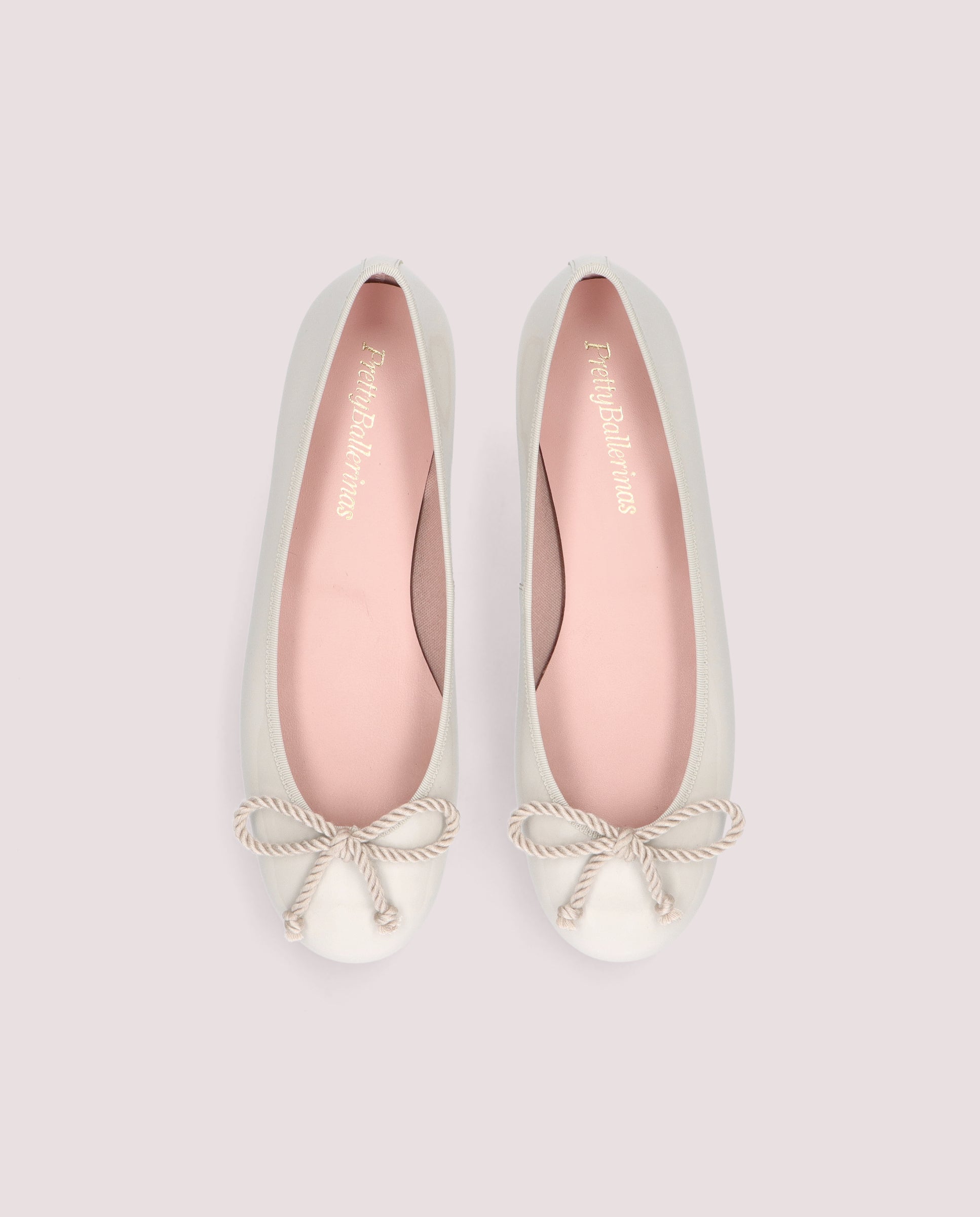 Rosario Grises Patent Leather Ballerinas