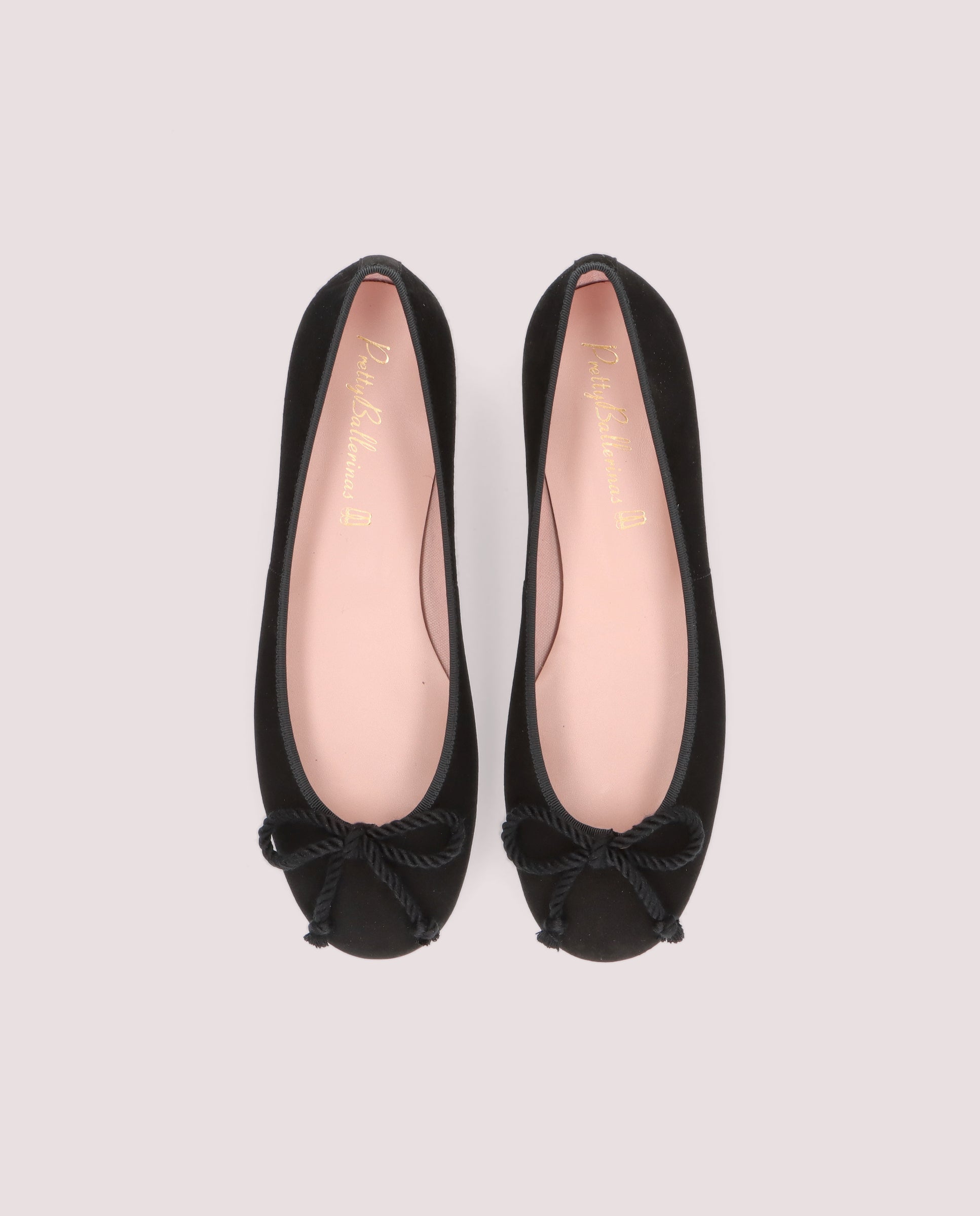Rosario Black Suede Ballet Flats