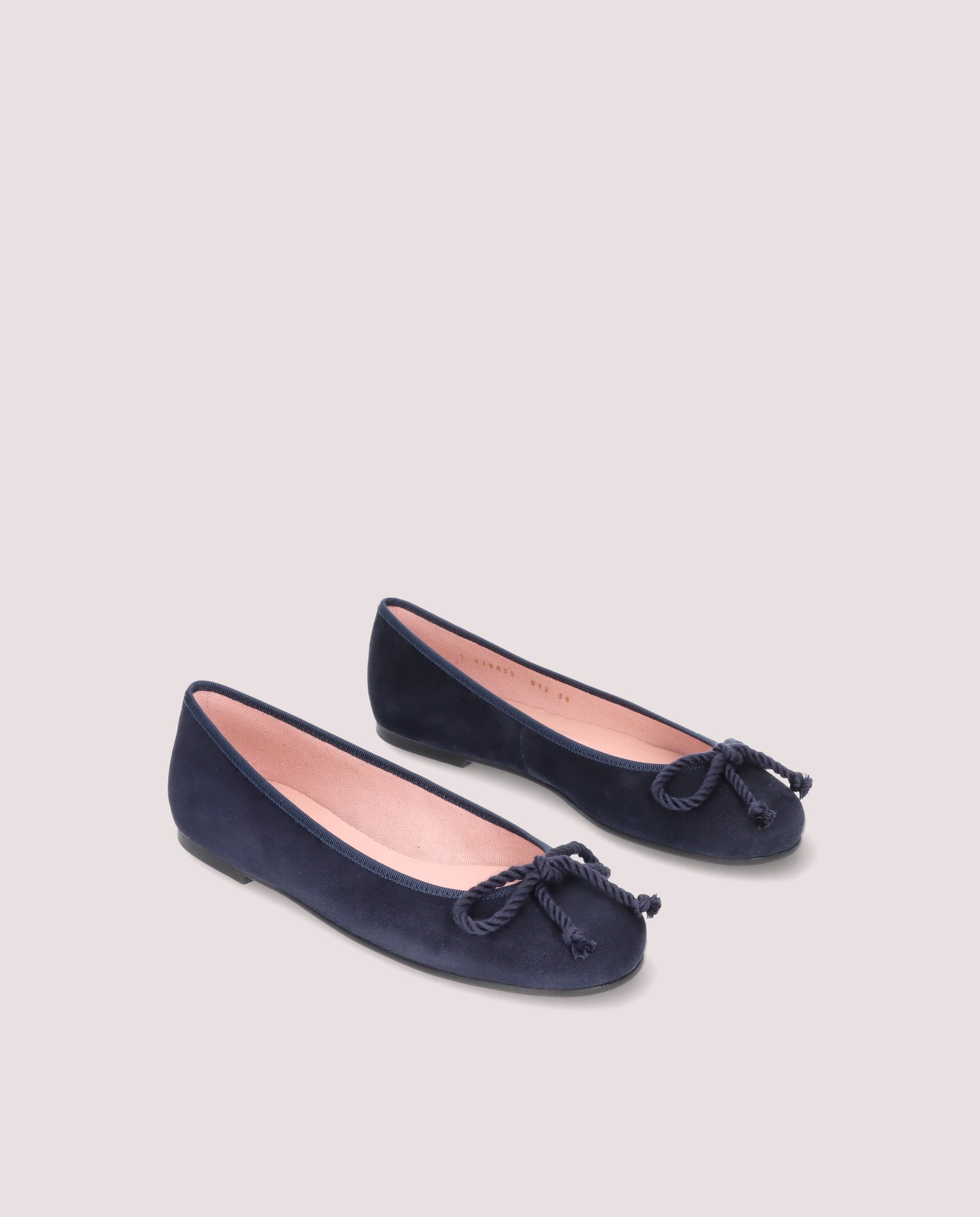 Rosario Blue Suede Ballerinas