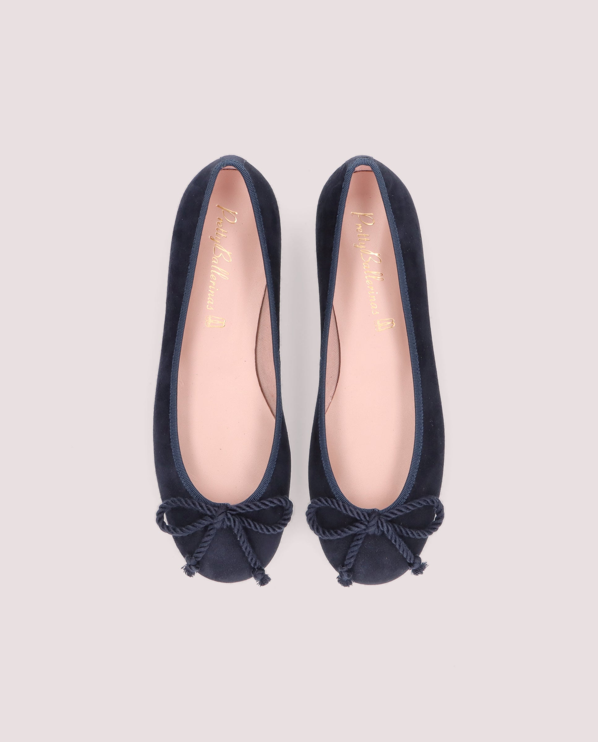 Rosario Blue Suede Ballerinas