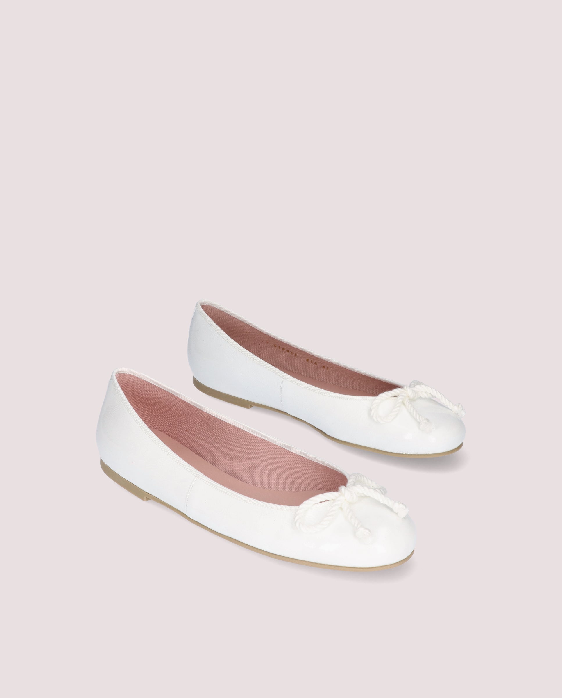 Rosario White Patent Leather Ballet Flats