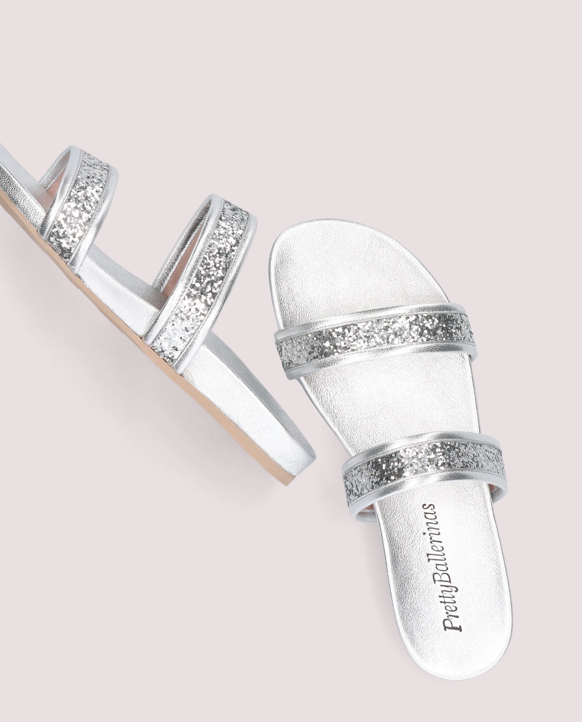 Ivy Silver Woven Sandals