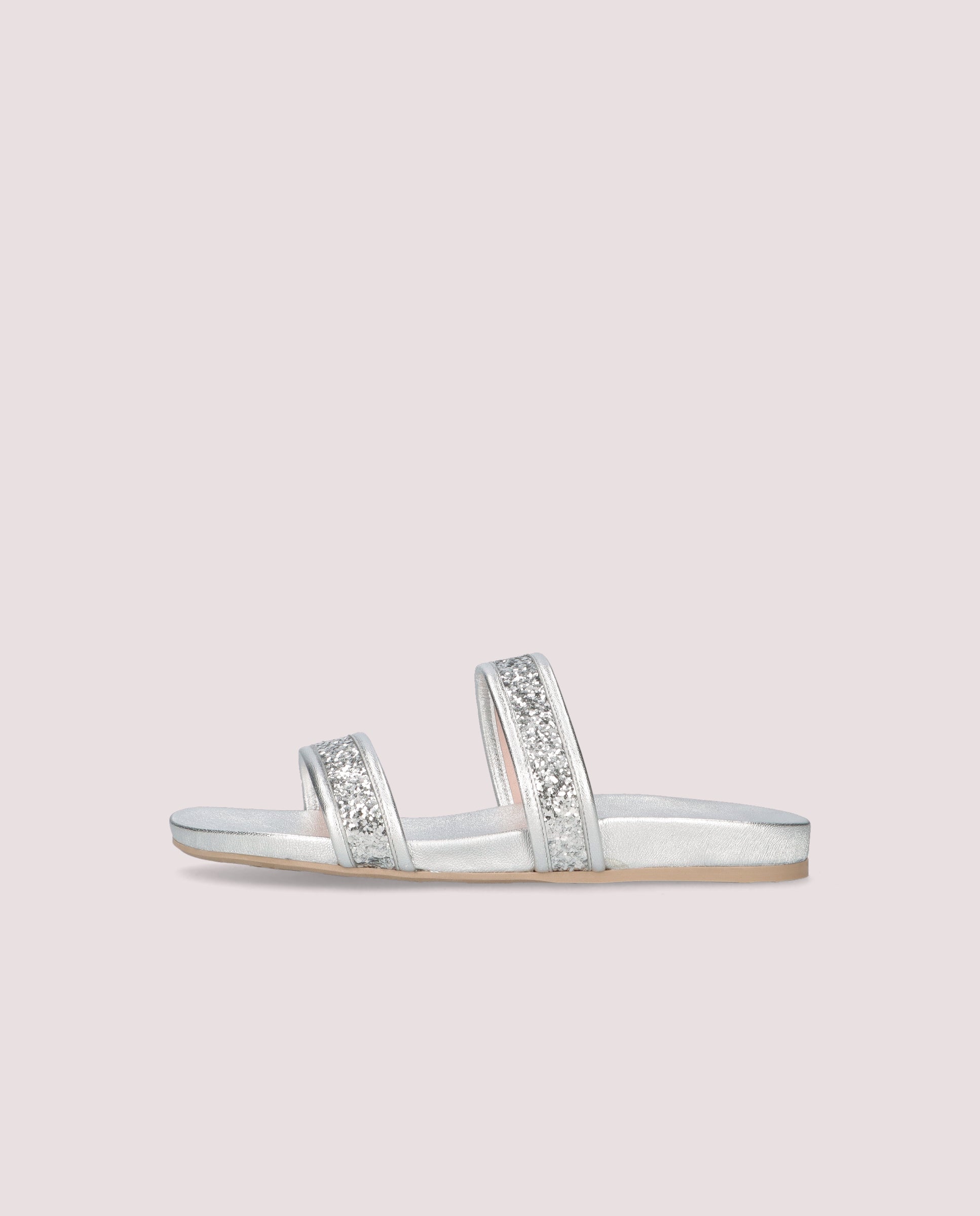 Ivy Silver Woven Sandals