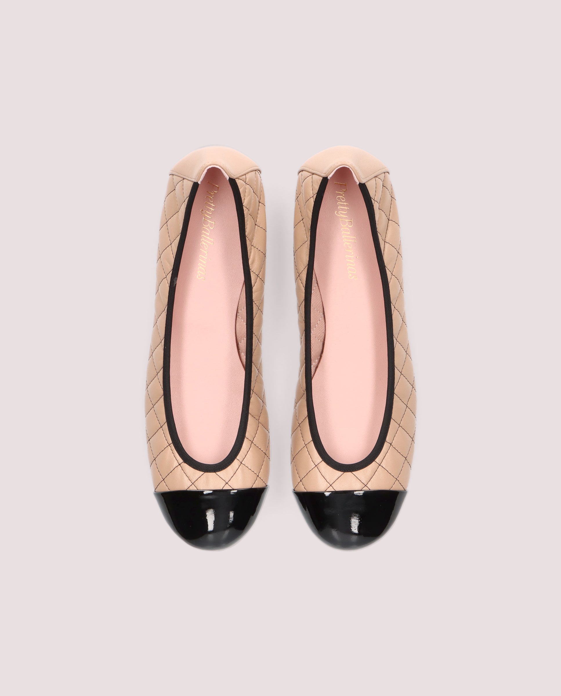 Shirley Beige Leather Ballet Flats