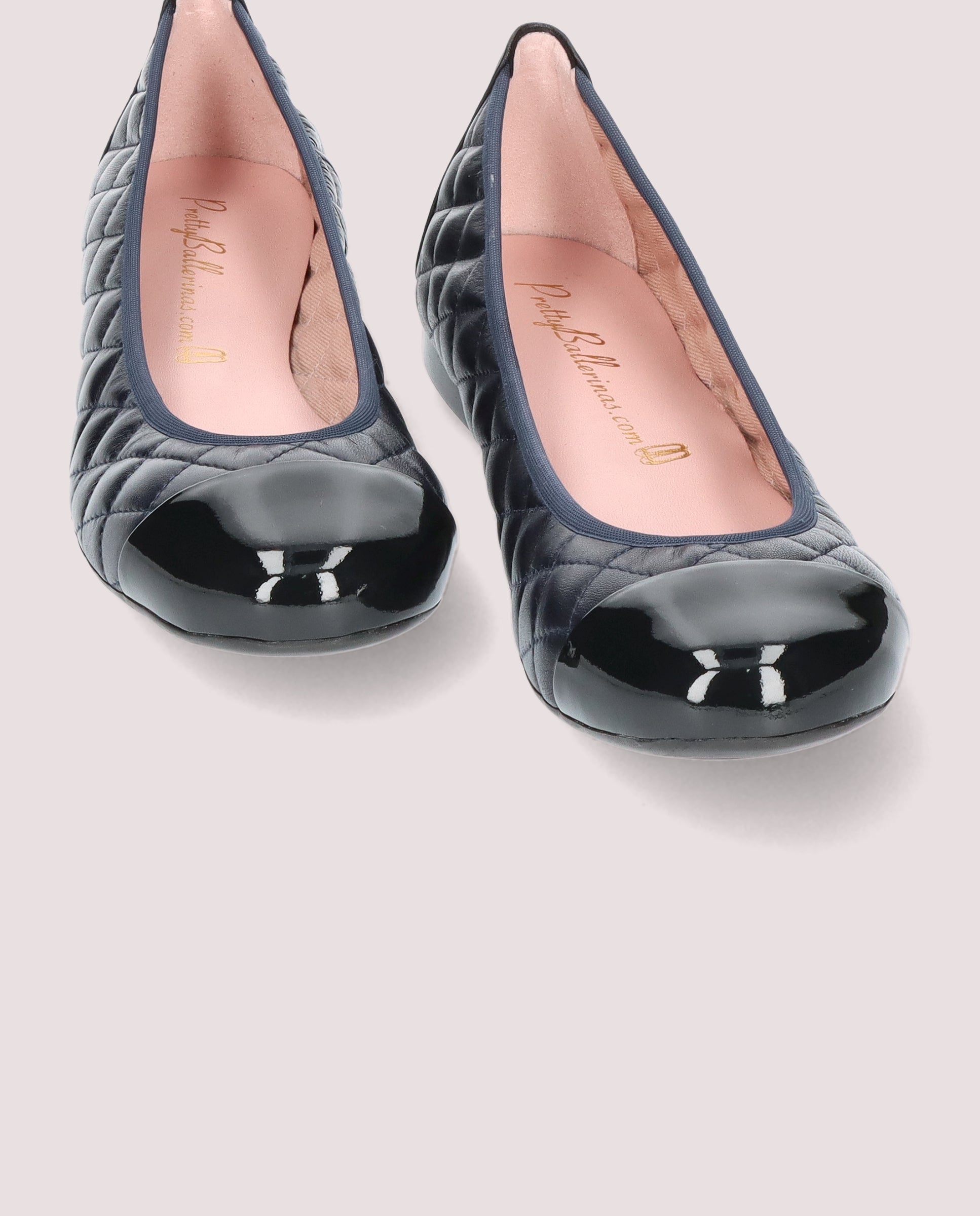 Shirley Blue Leather Ballet Flats