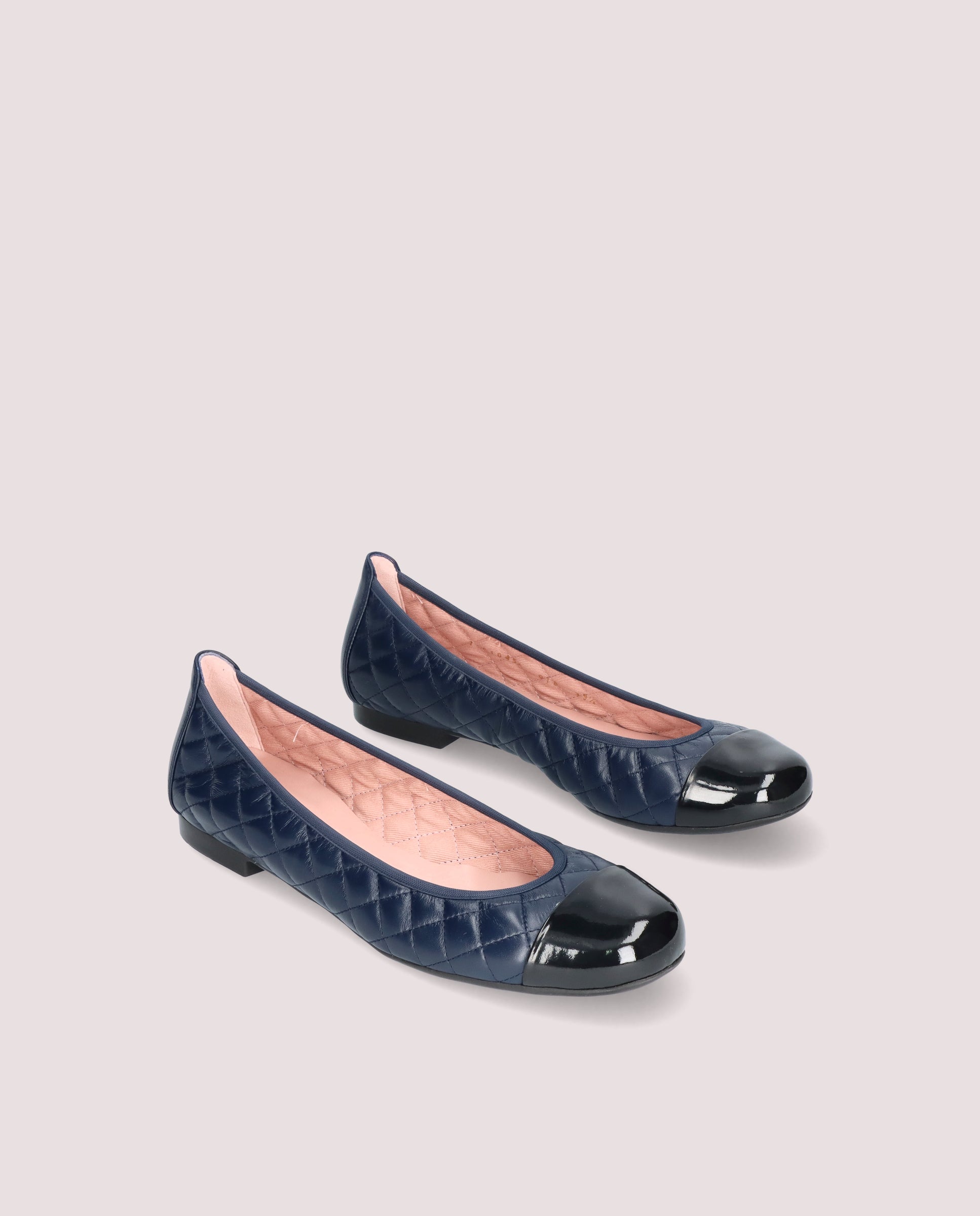 Shirley Blue Leather Ballet Flats