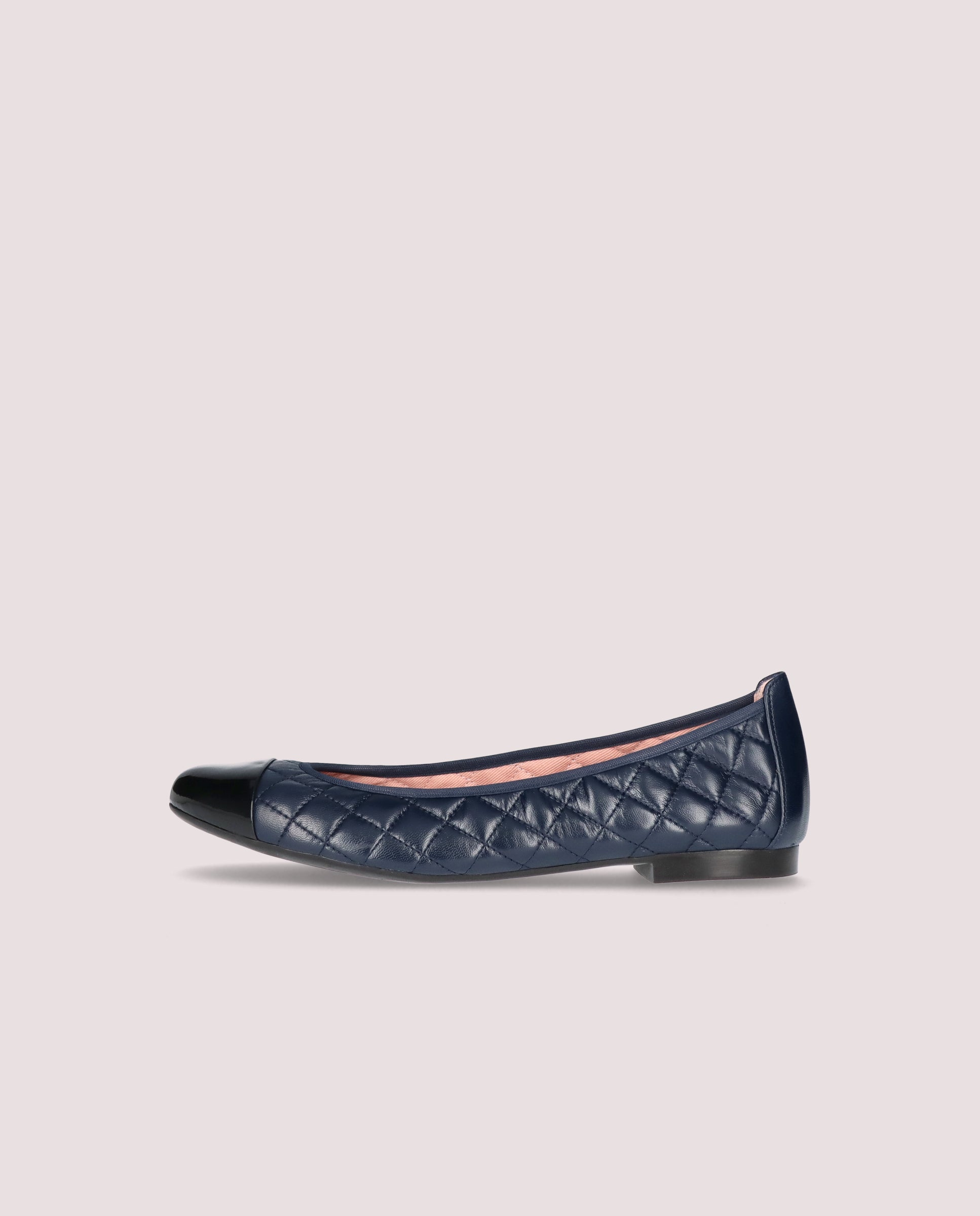Shirley Blue Leather Ballet Flats