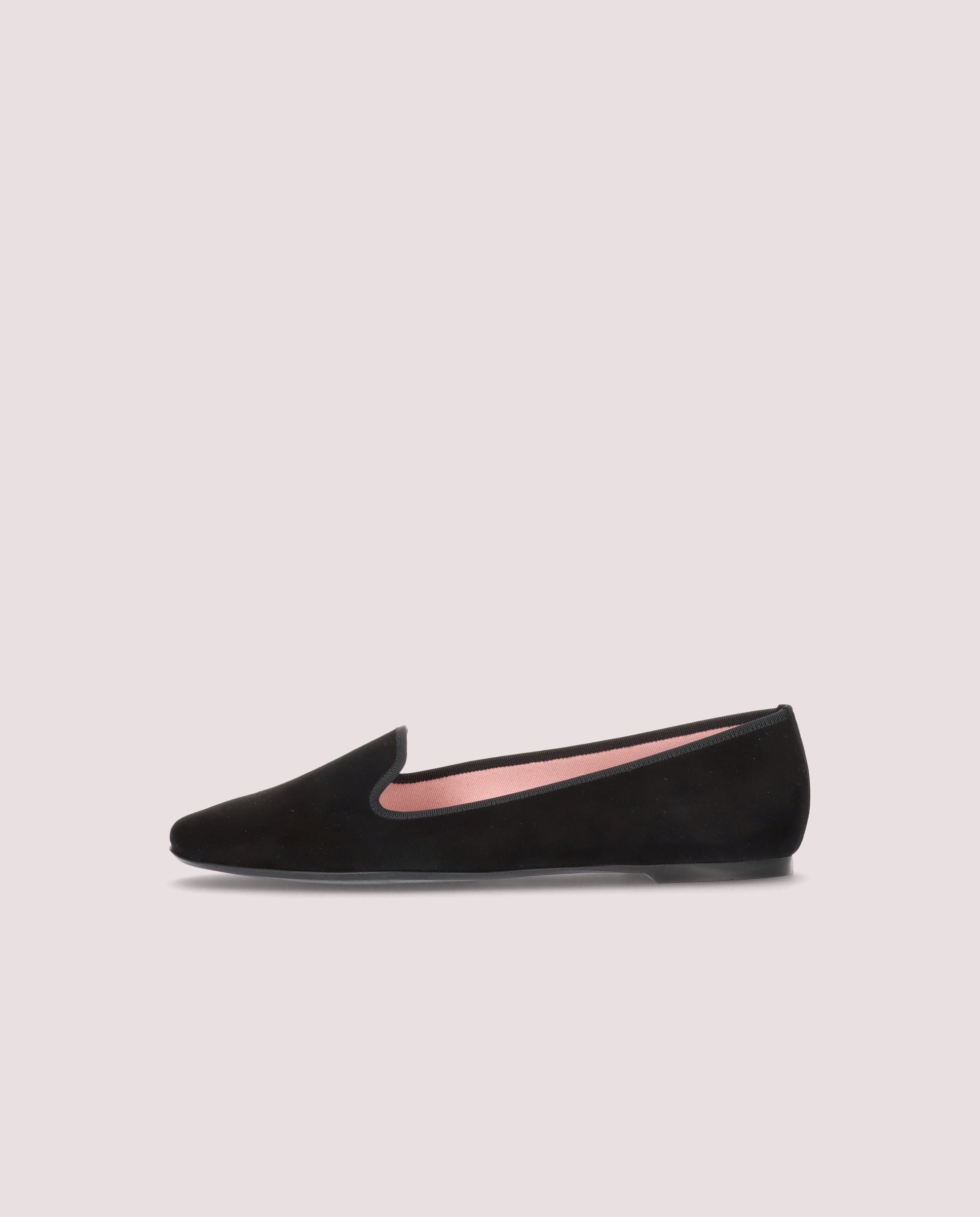 Faye Black Suede Loafers