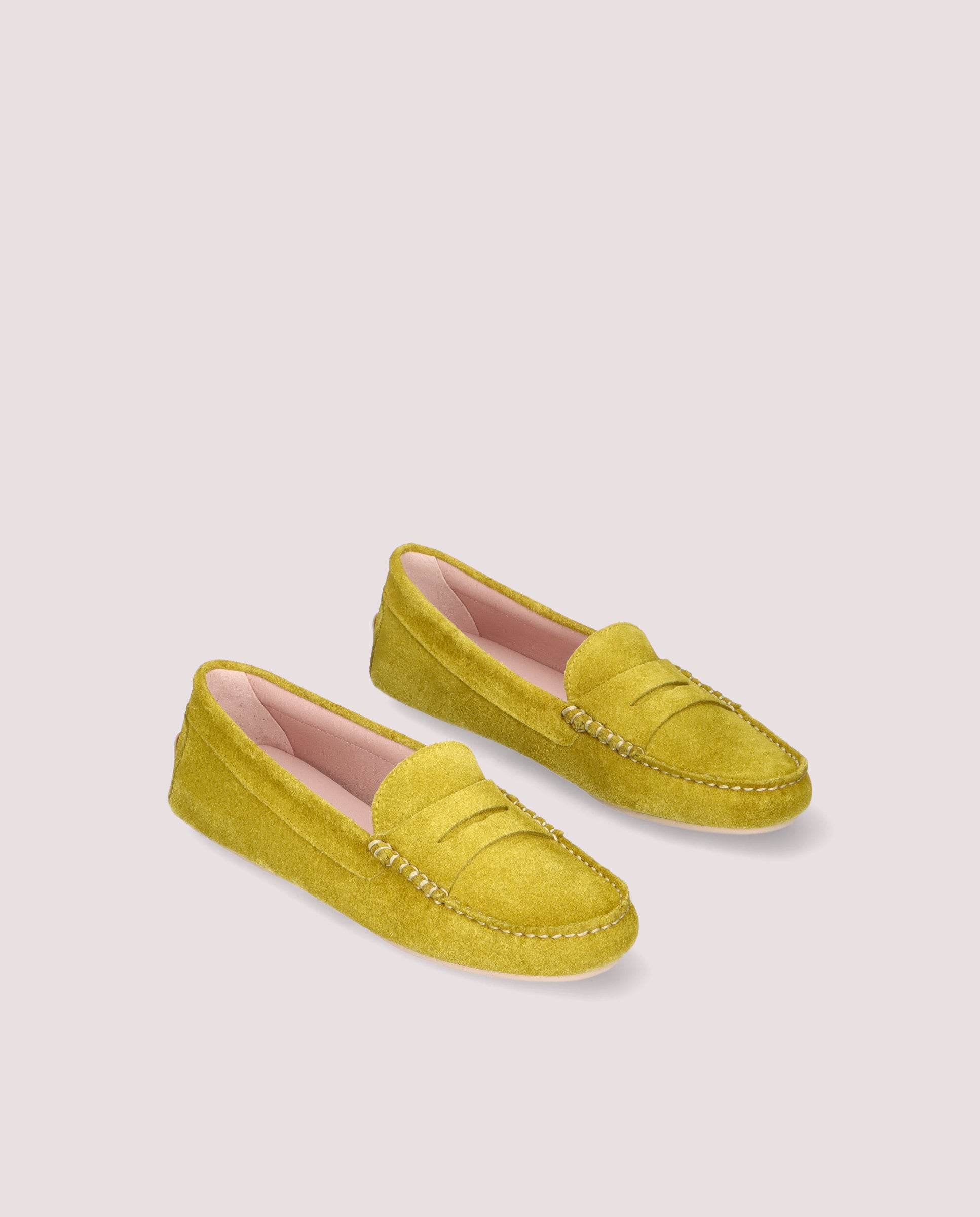 Josephine Yellow Suede Loafers