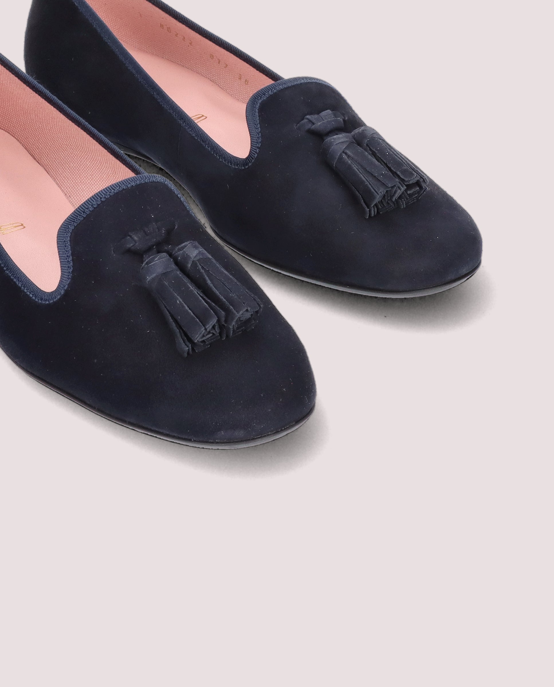 Faye Blue Suede Loafers