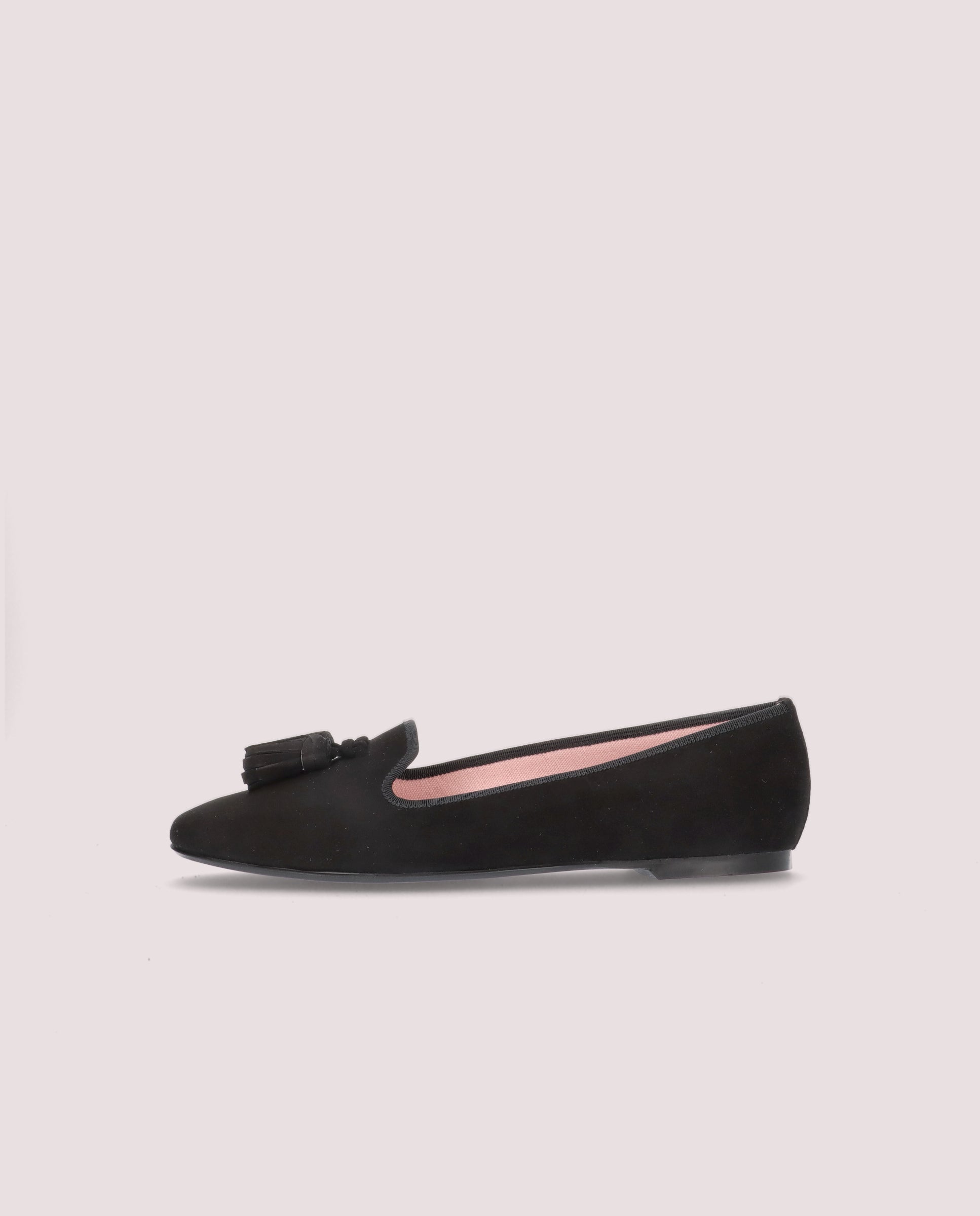 Faye Black Suede Loafers