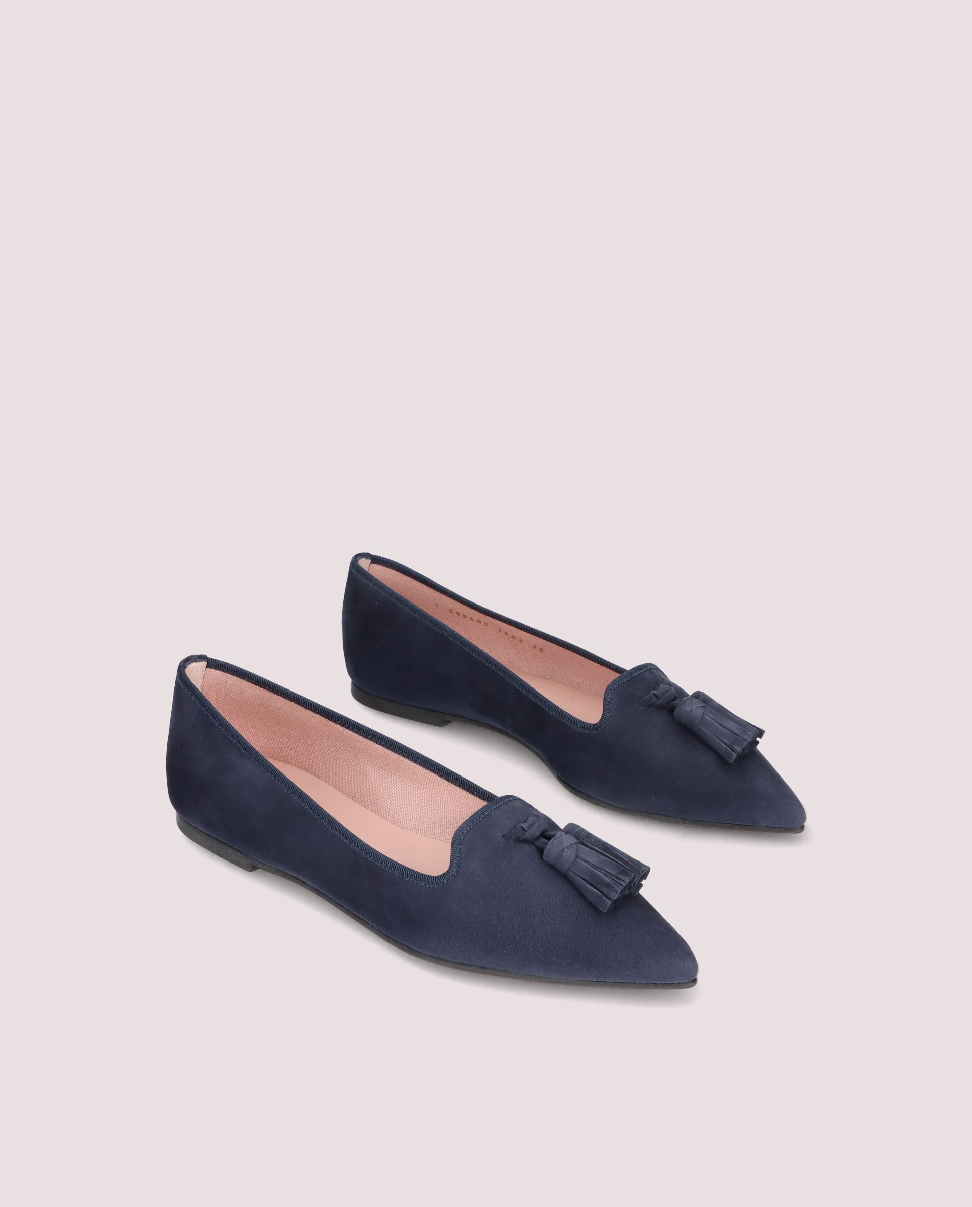 Blue Suede Ella Loafers