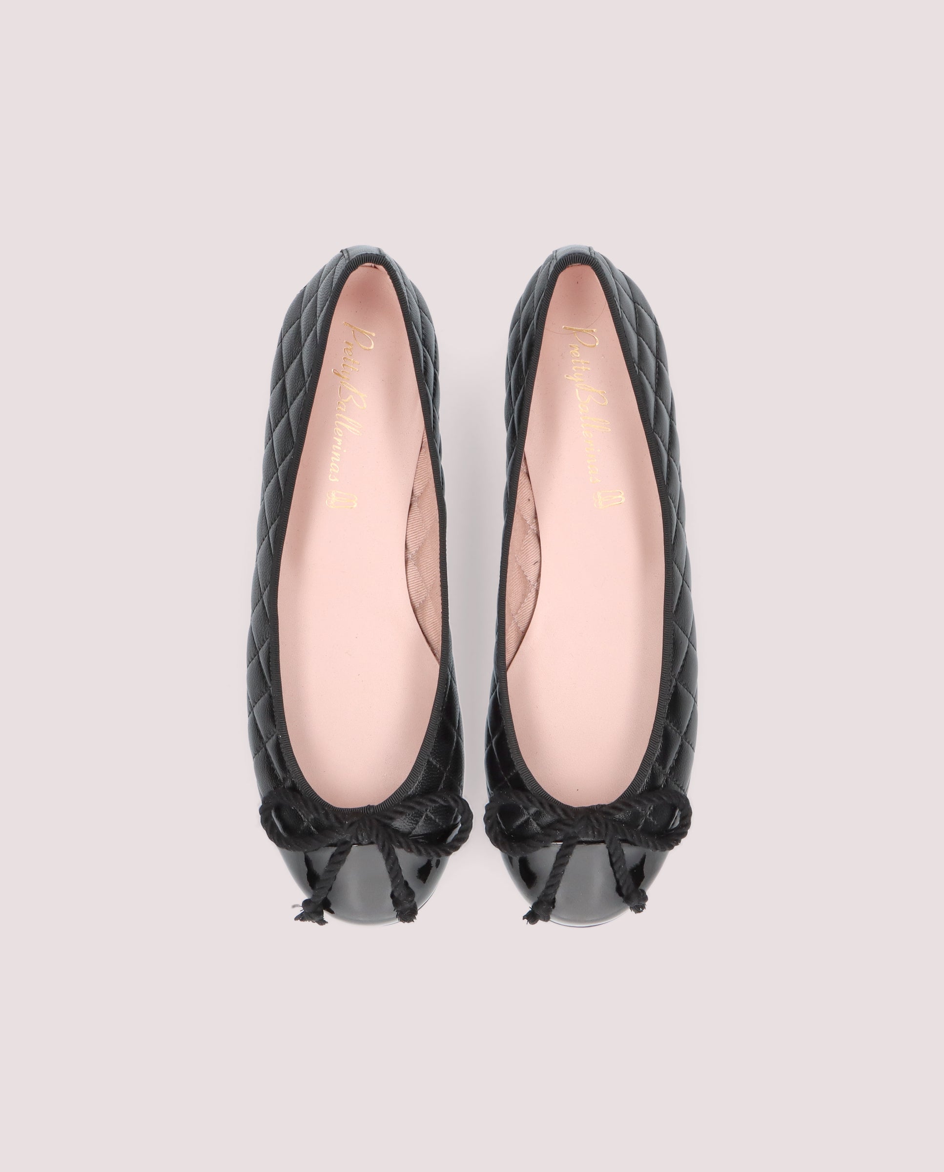 Rosario Black Leather Ballet Flats