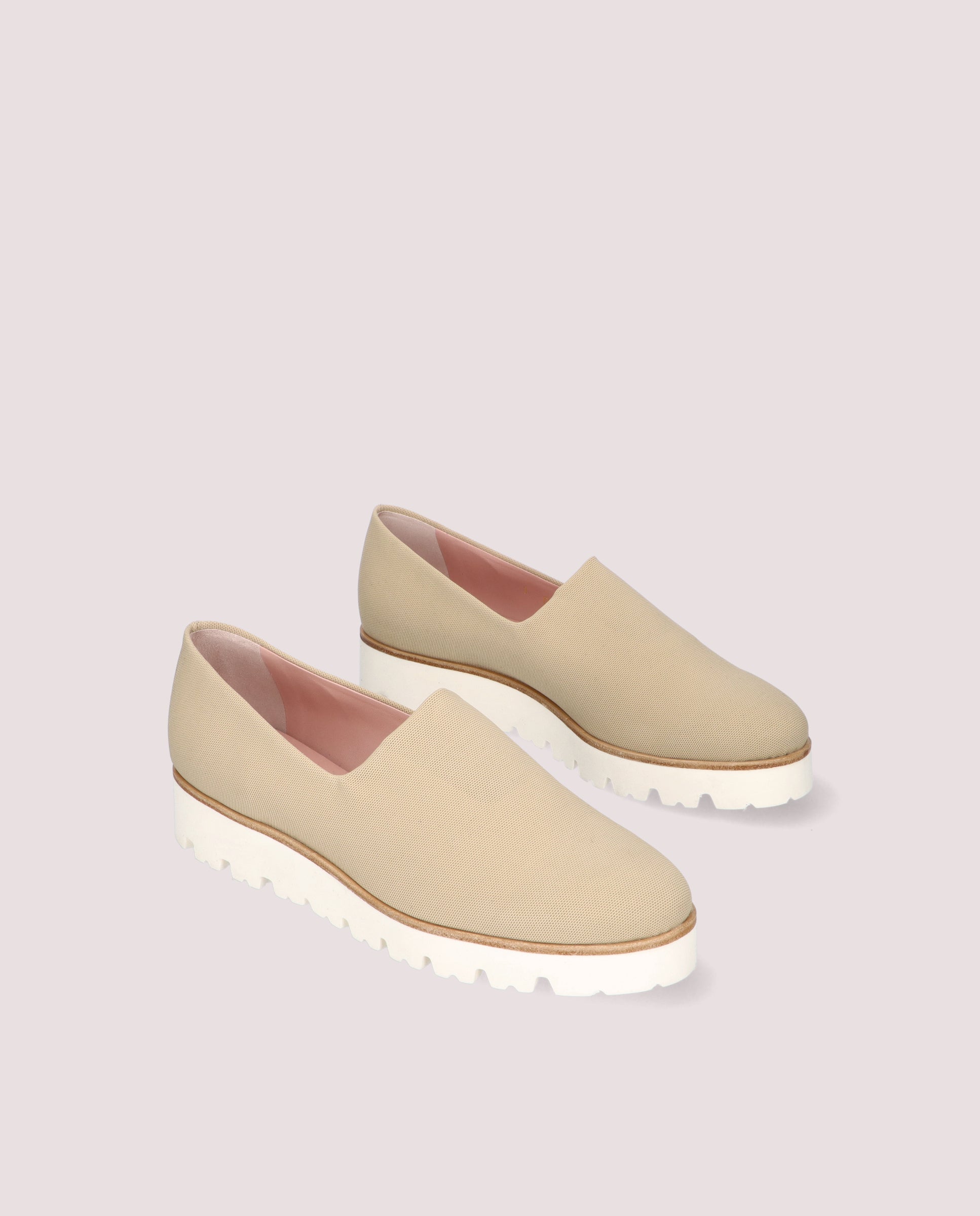 Charlize Beige Woven Loafers