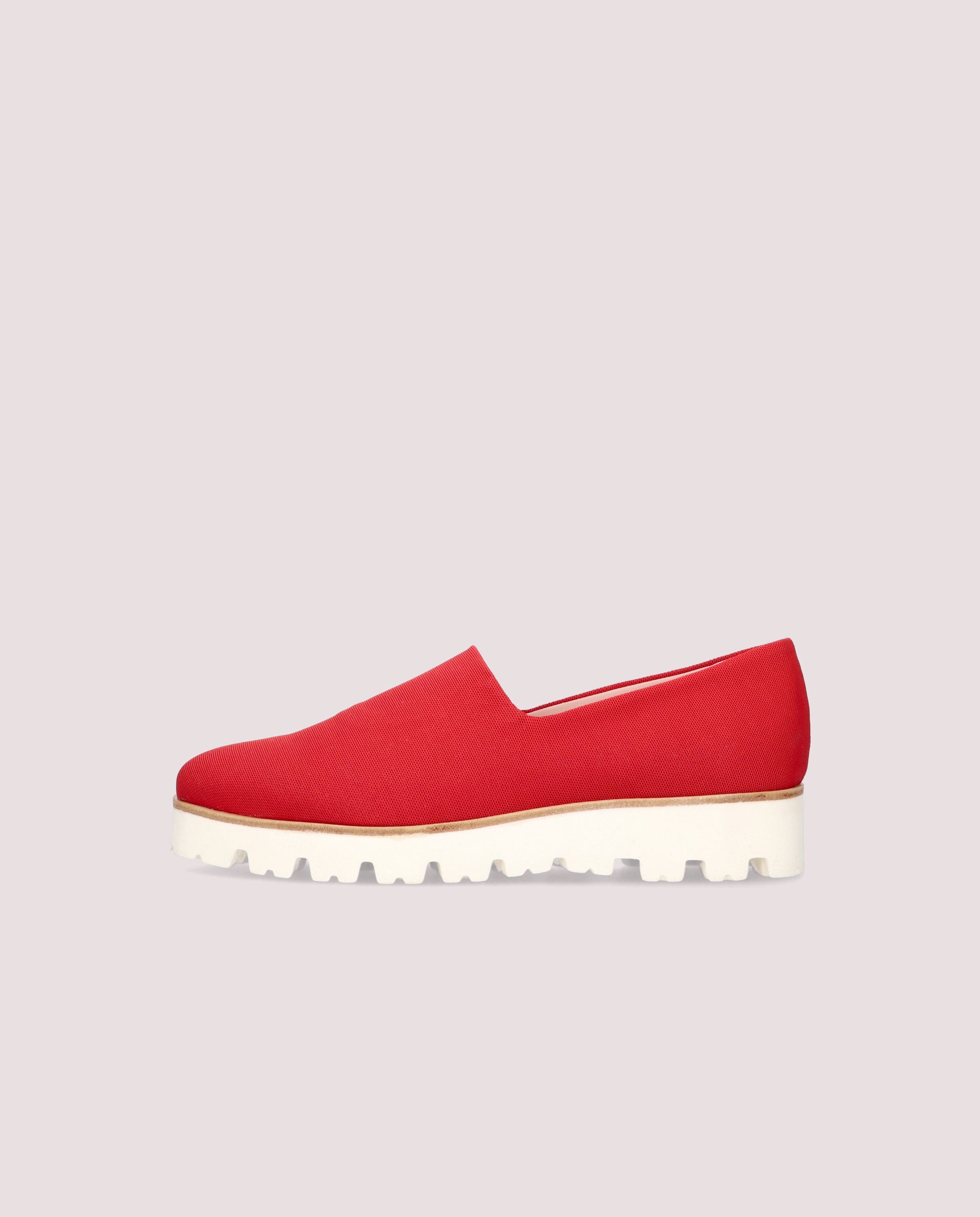Charlize Red Woven Loafers