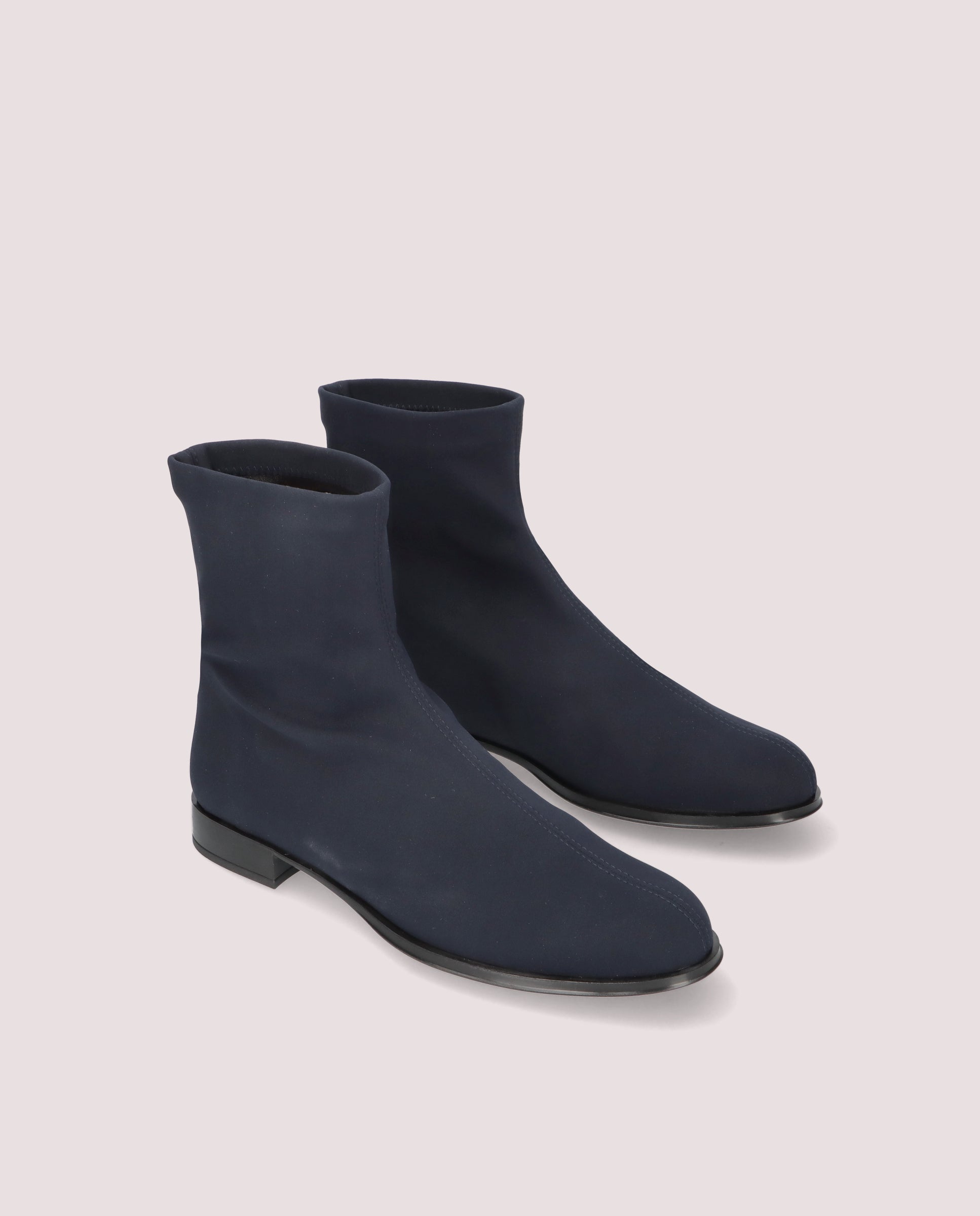 Pat Blue Woven Ankle Boots