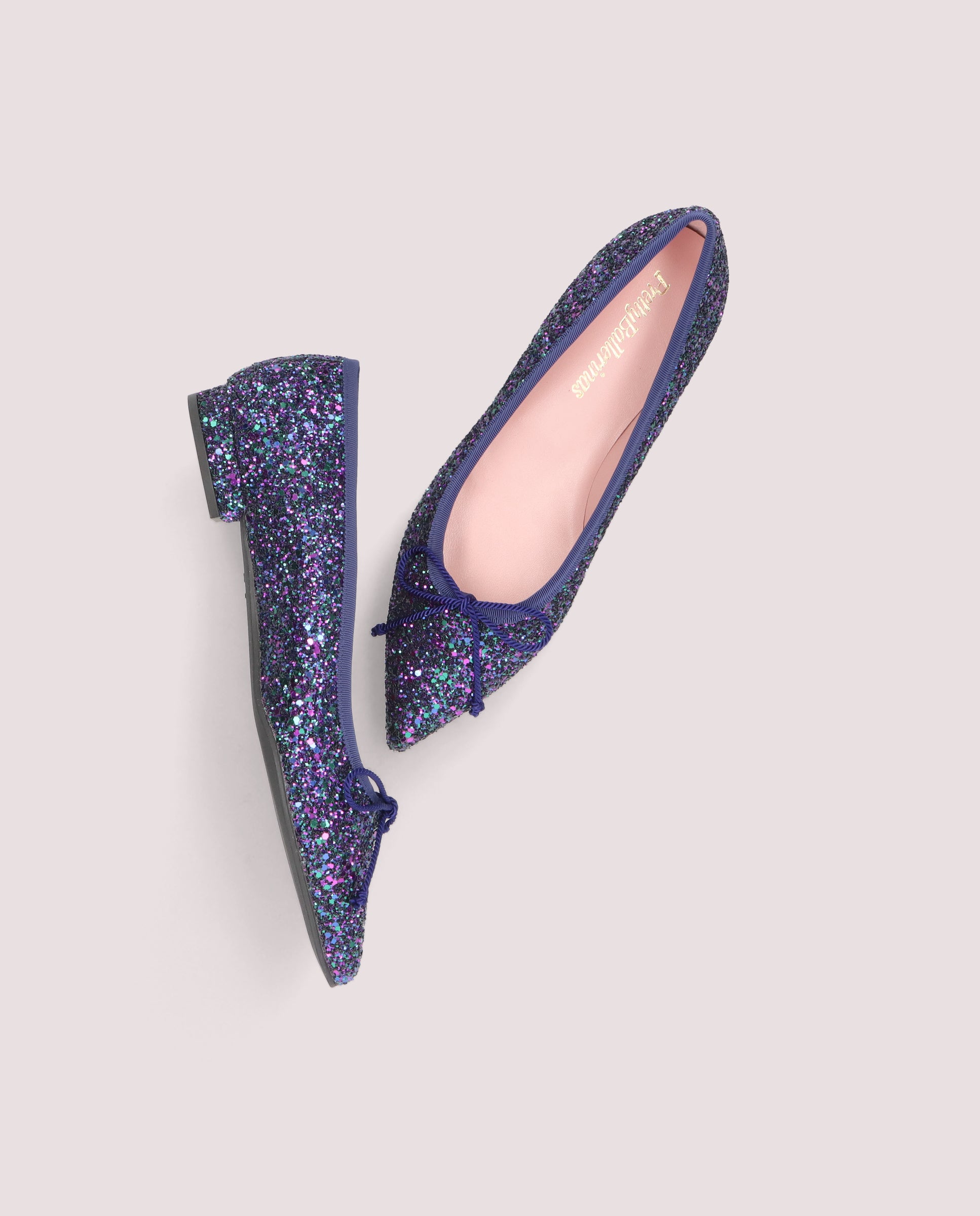 Clementine Violet Knitted Ballerinas