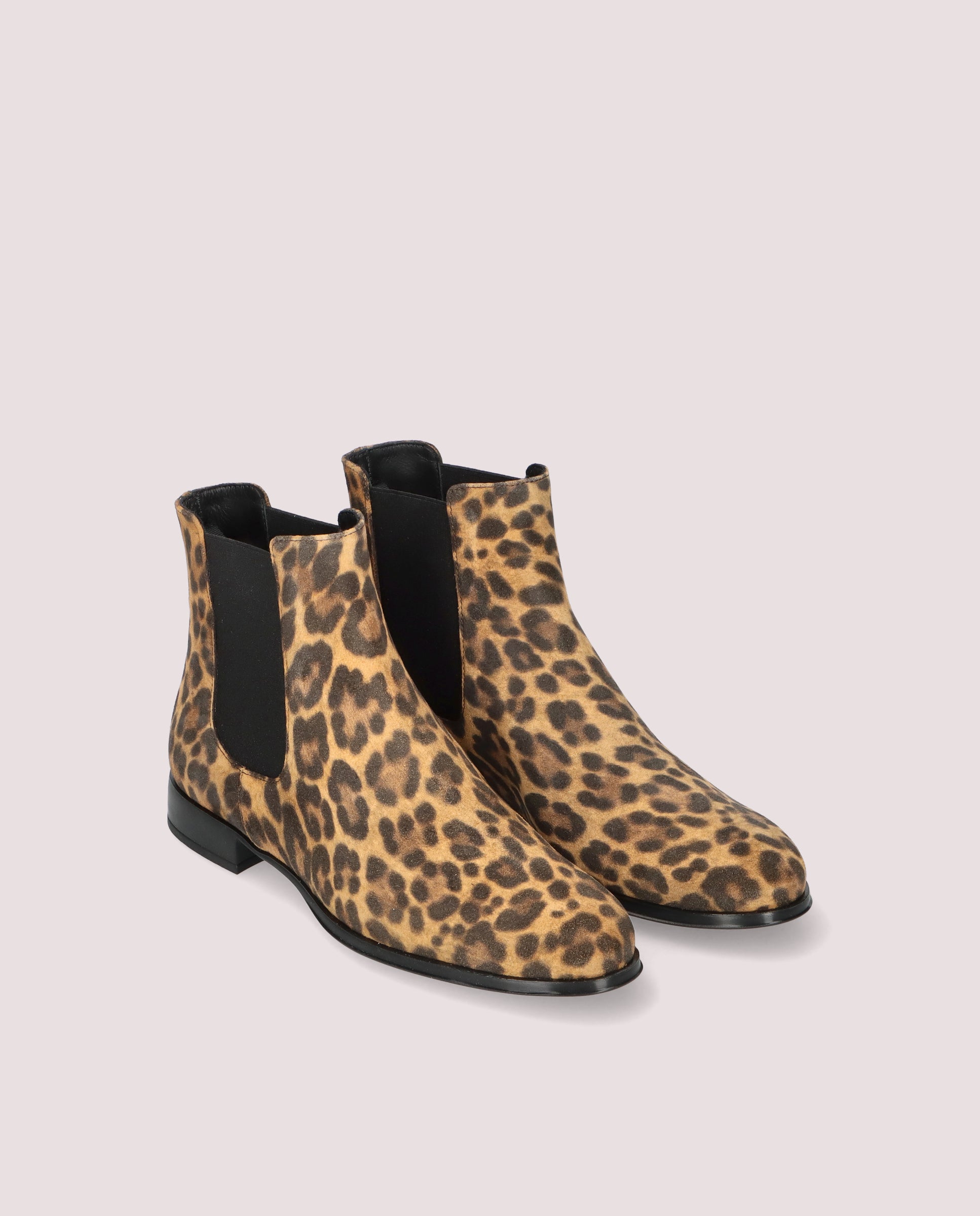 Pat Animal Print Suede Ankle Boots