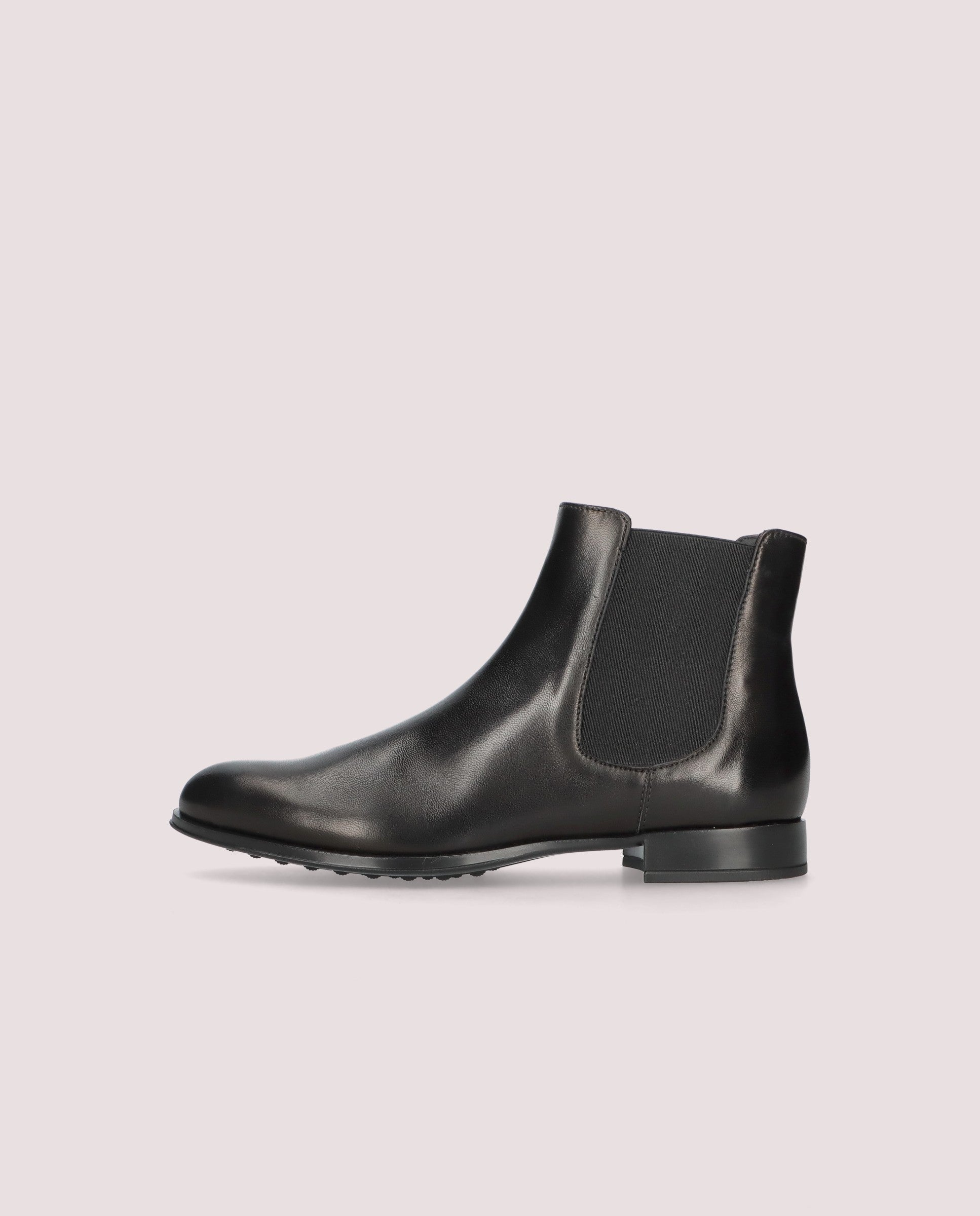 Pat Black Leather Ankle Boots