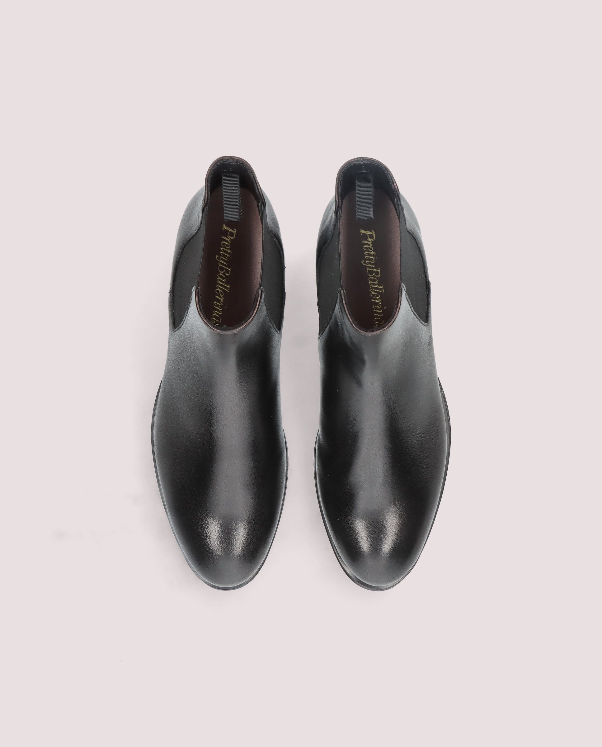 Pat Black Leather Ankle Boots