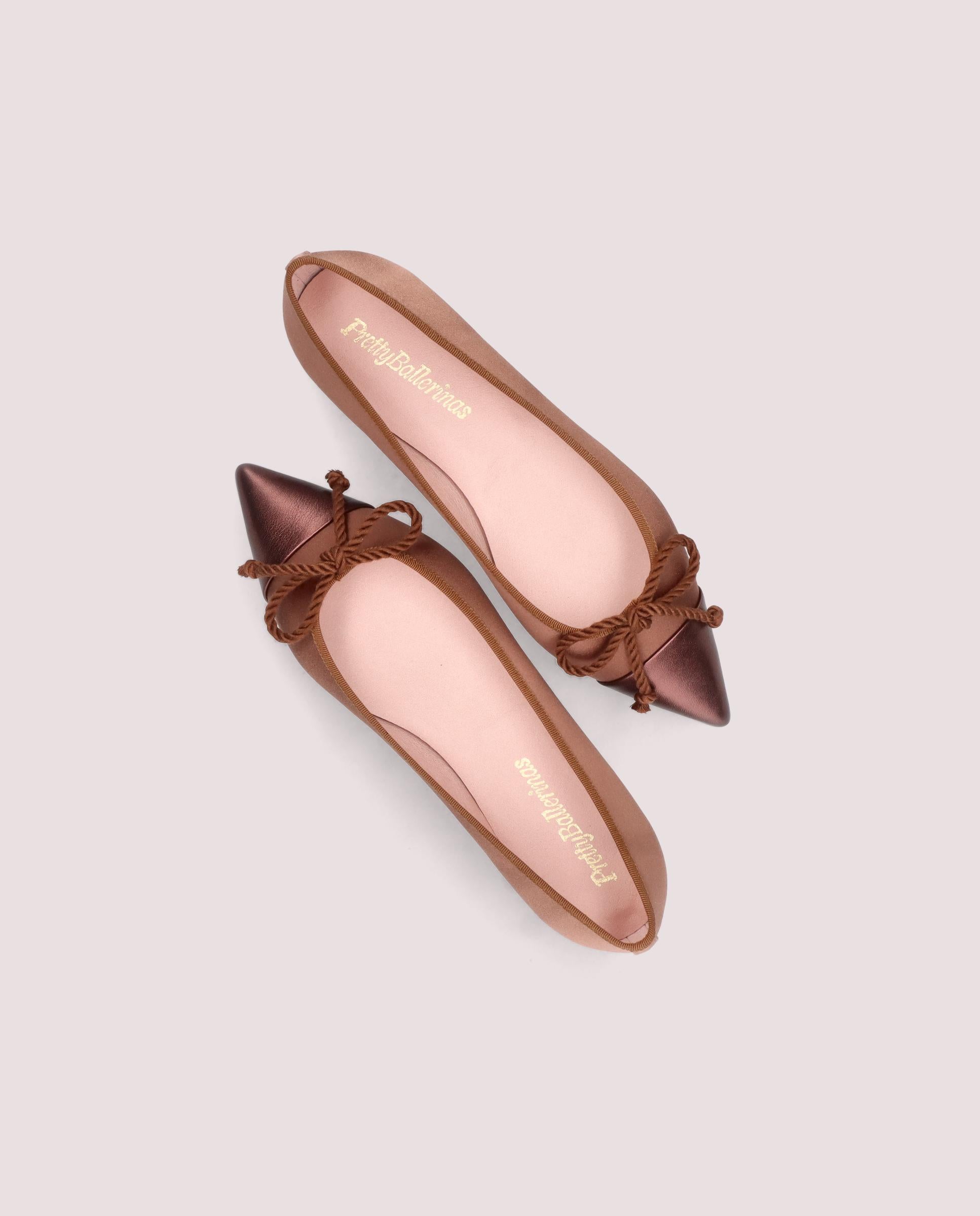 Ella Brown Knitted Ballerinas