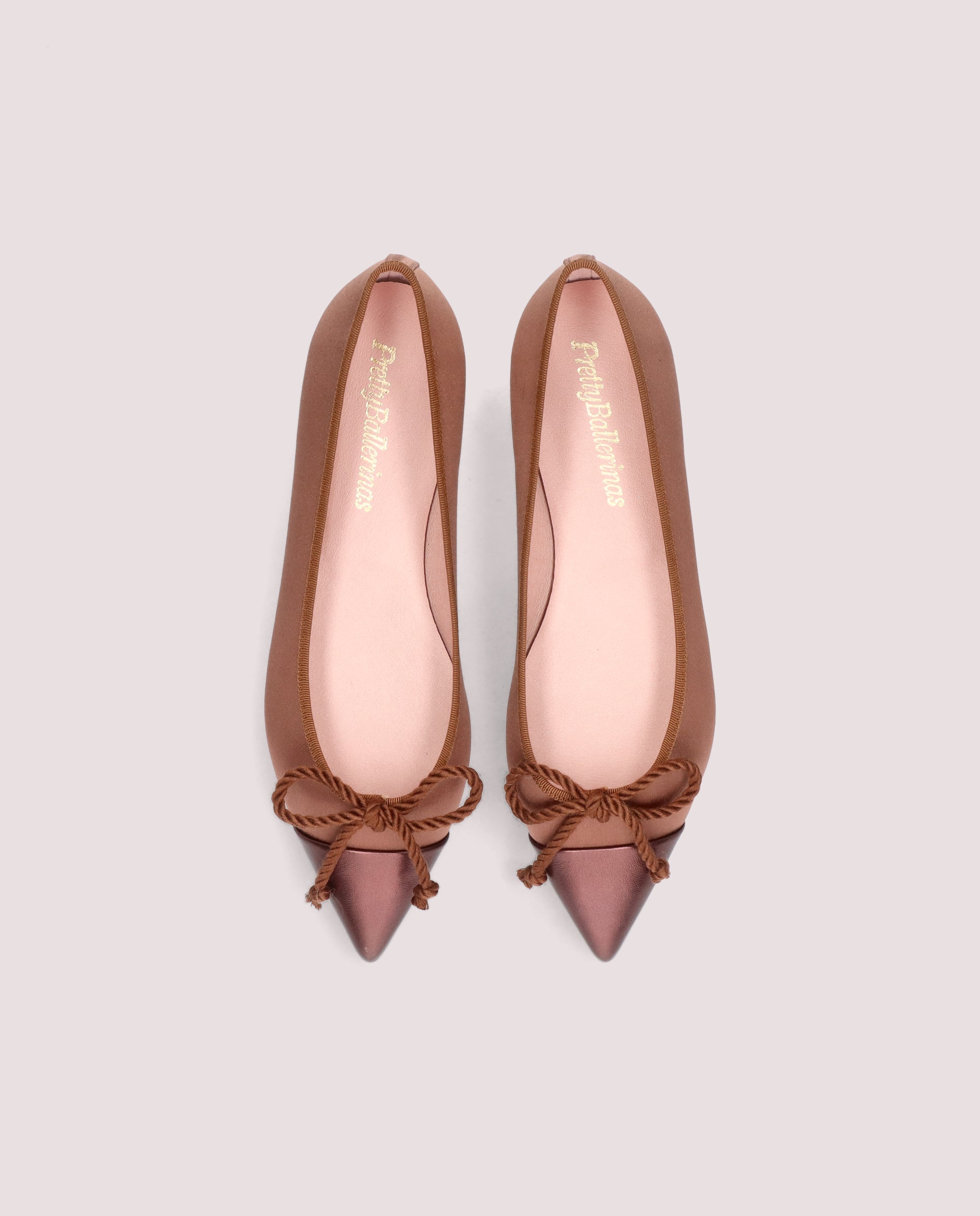 Ella Brown Knitted Ballerinas