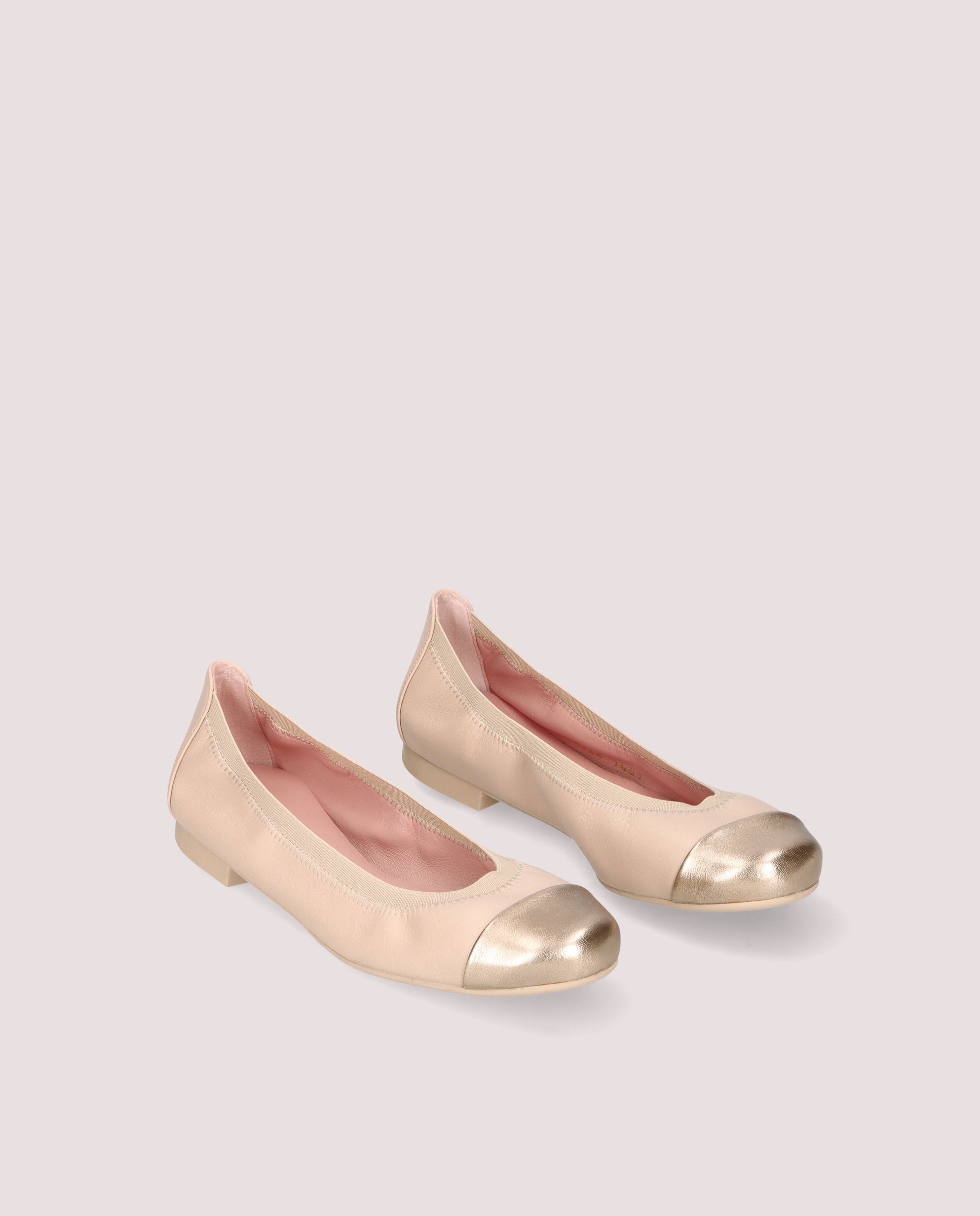 Shirley Beige Leather Ballerinas