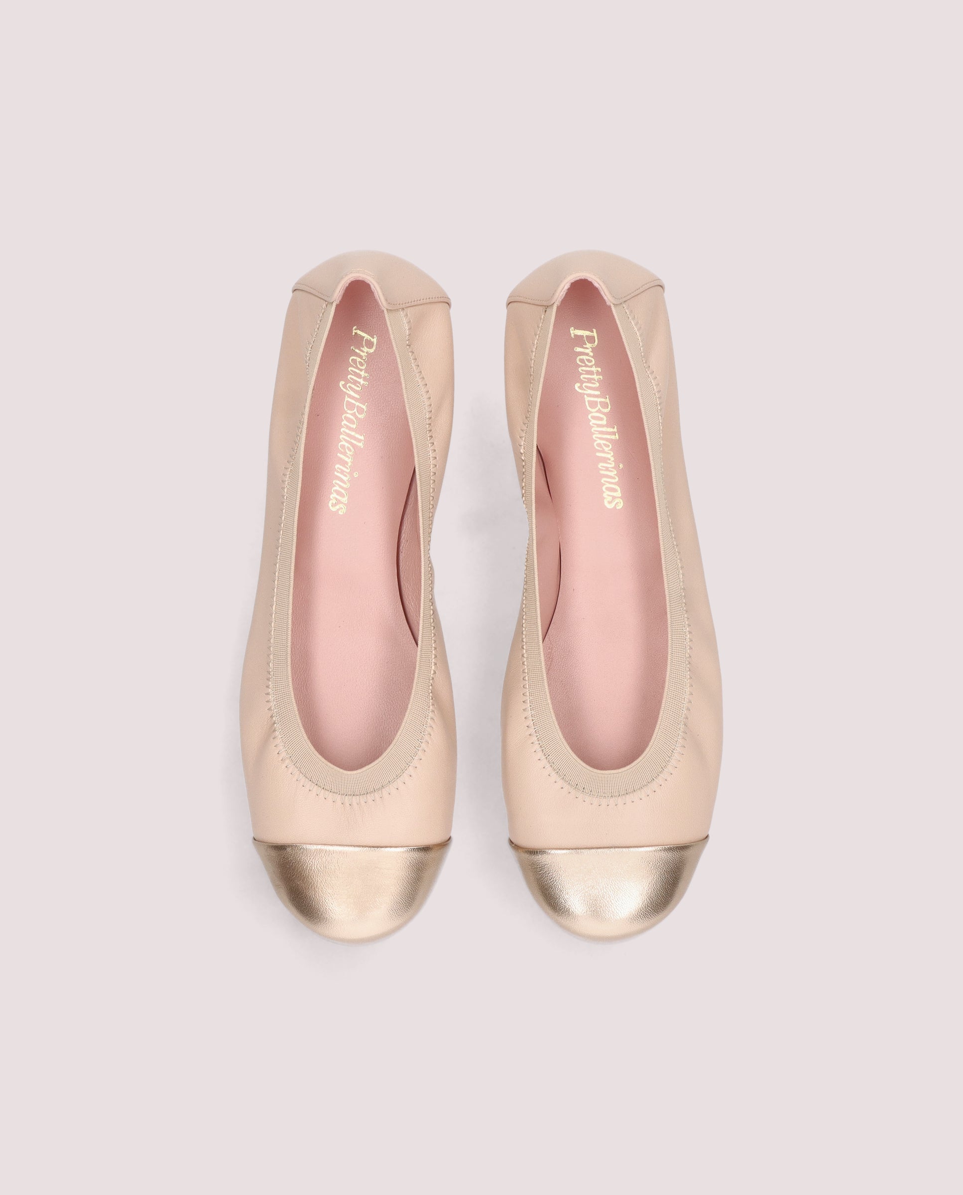 Shirley Beige Leather Ballerinas
