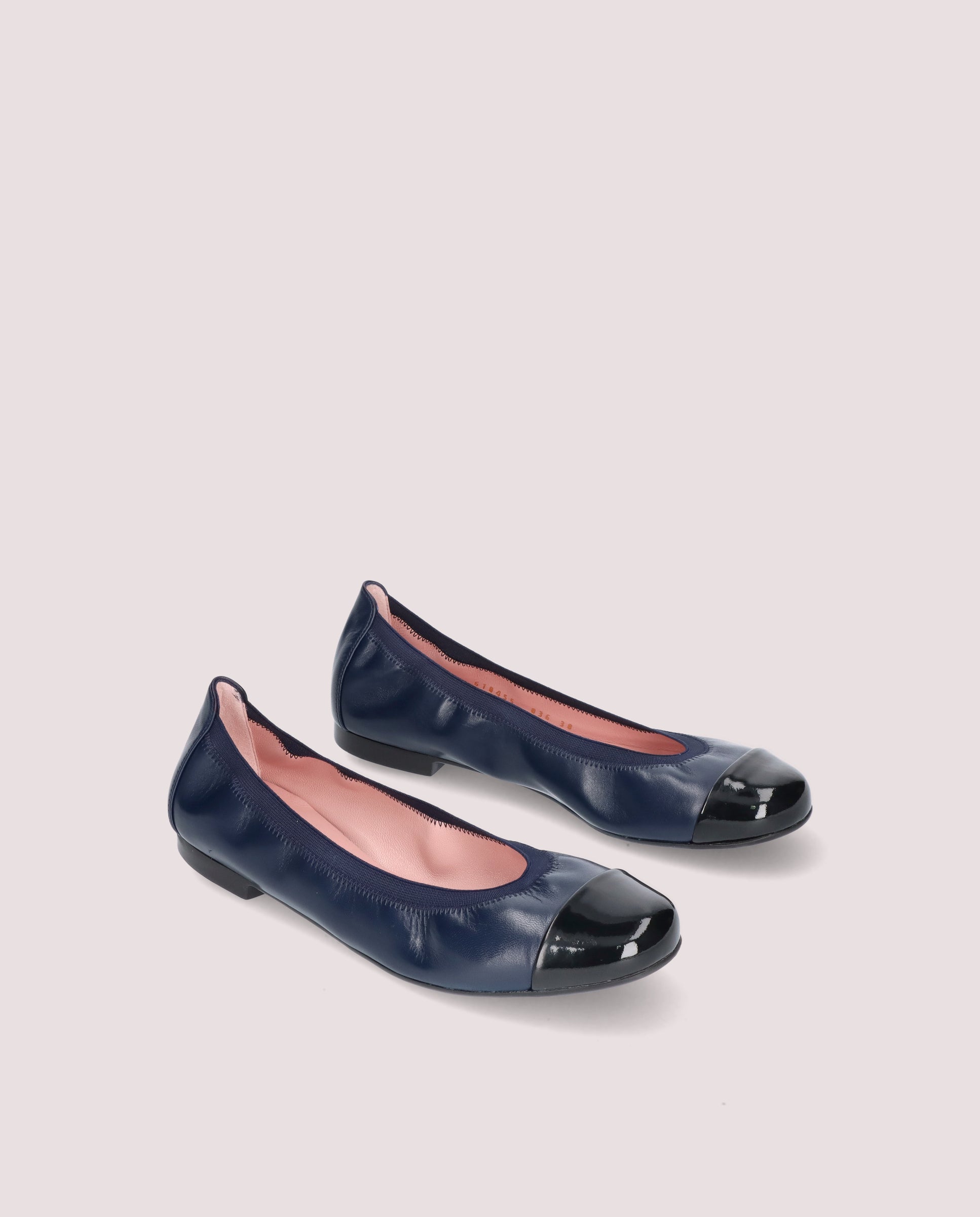 Shirley Blue Leather Ballet Flats