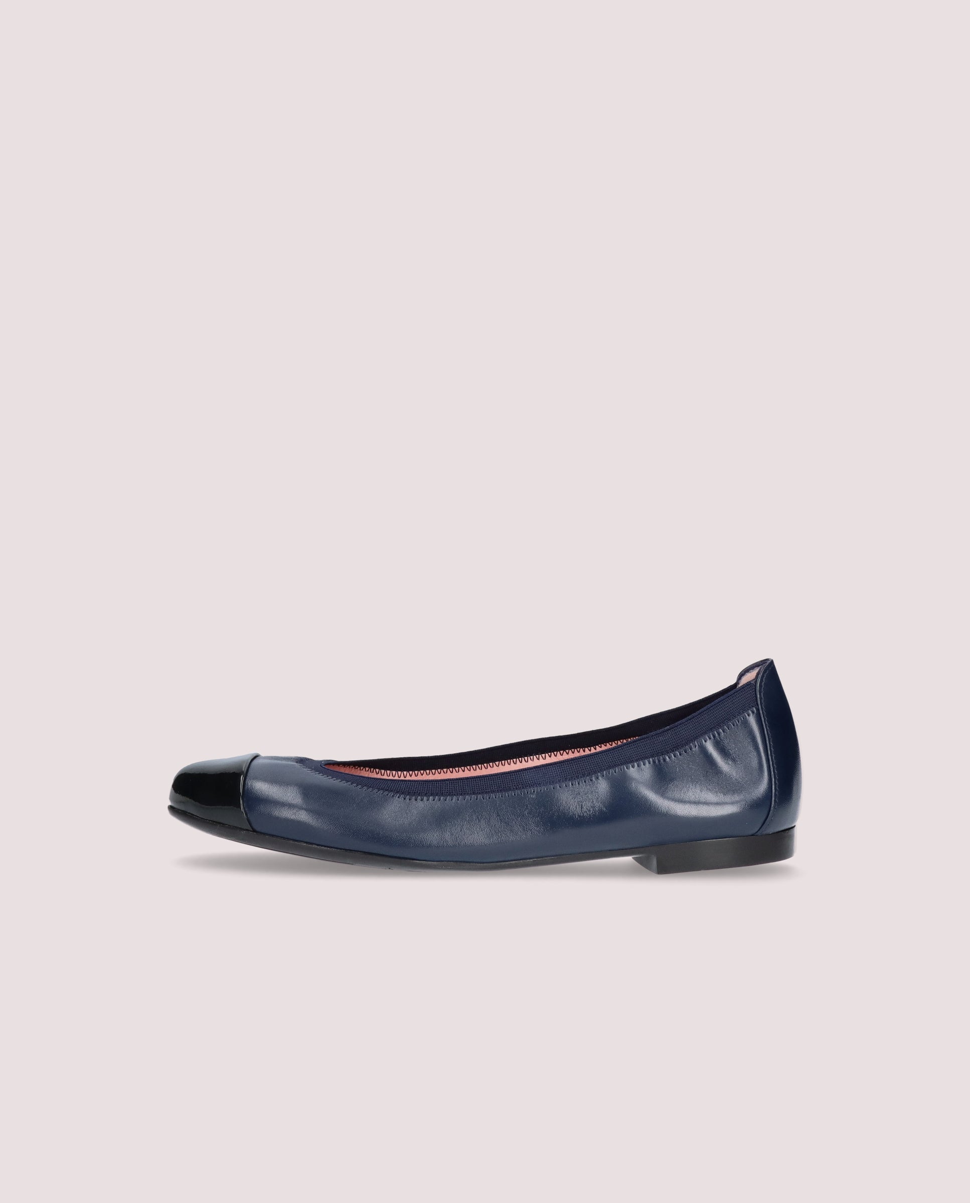 Shirley Blue Leather Ballet Flats