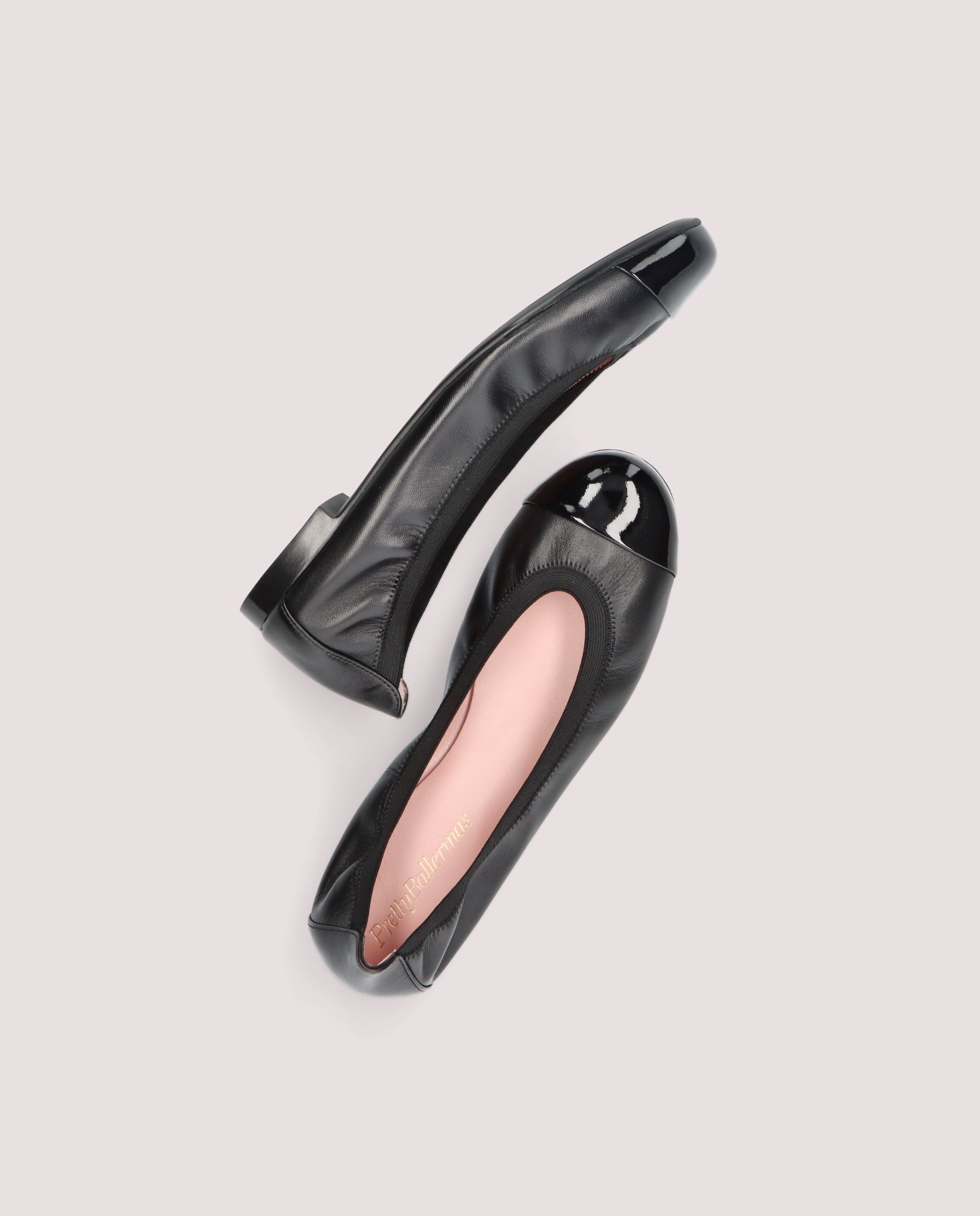 Shirley Black Leather Ballet Flats