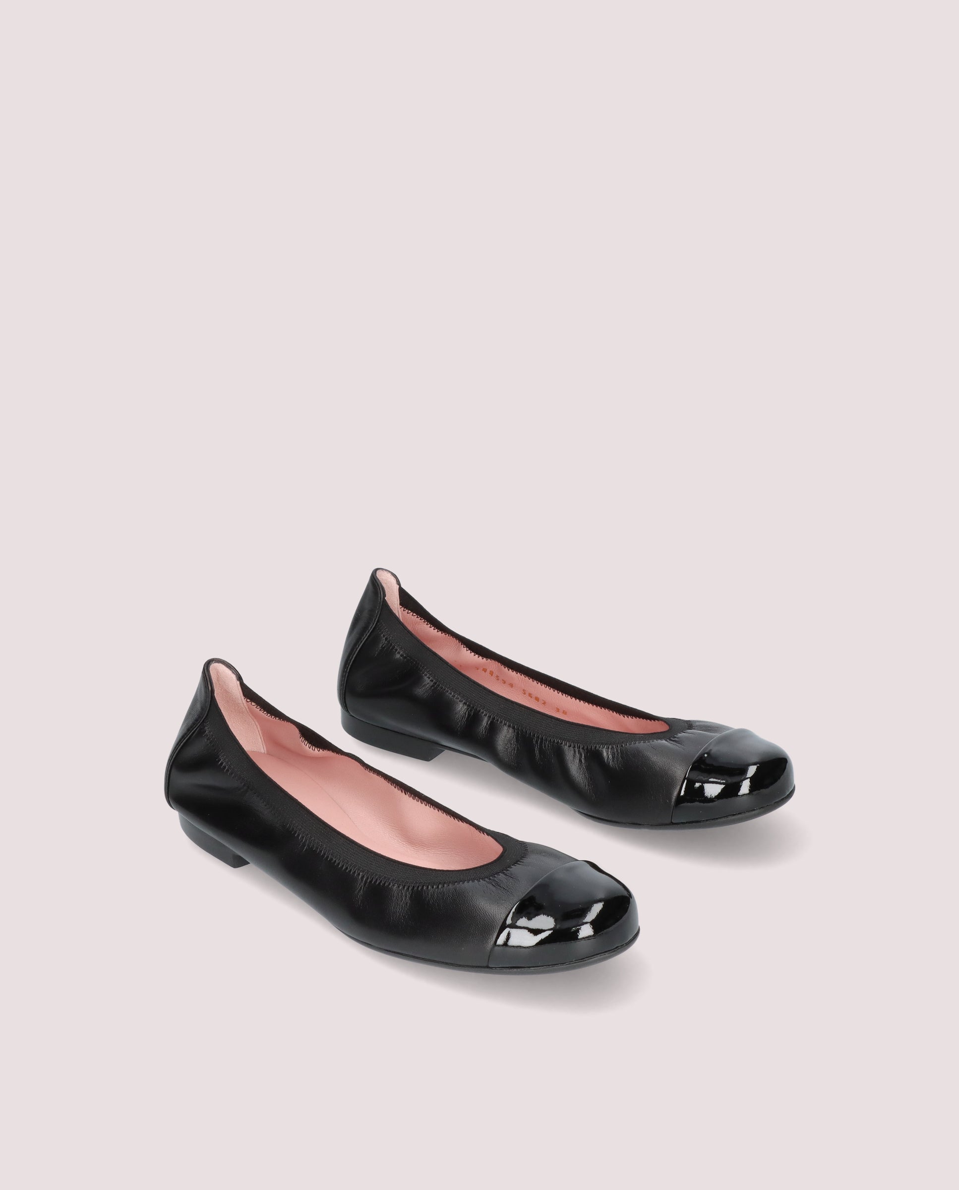 Shirley Black Leather Ballet Flats
