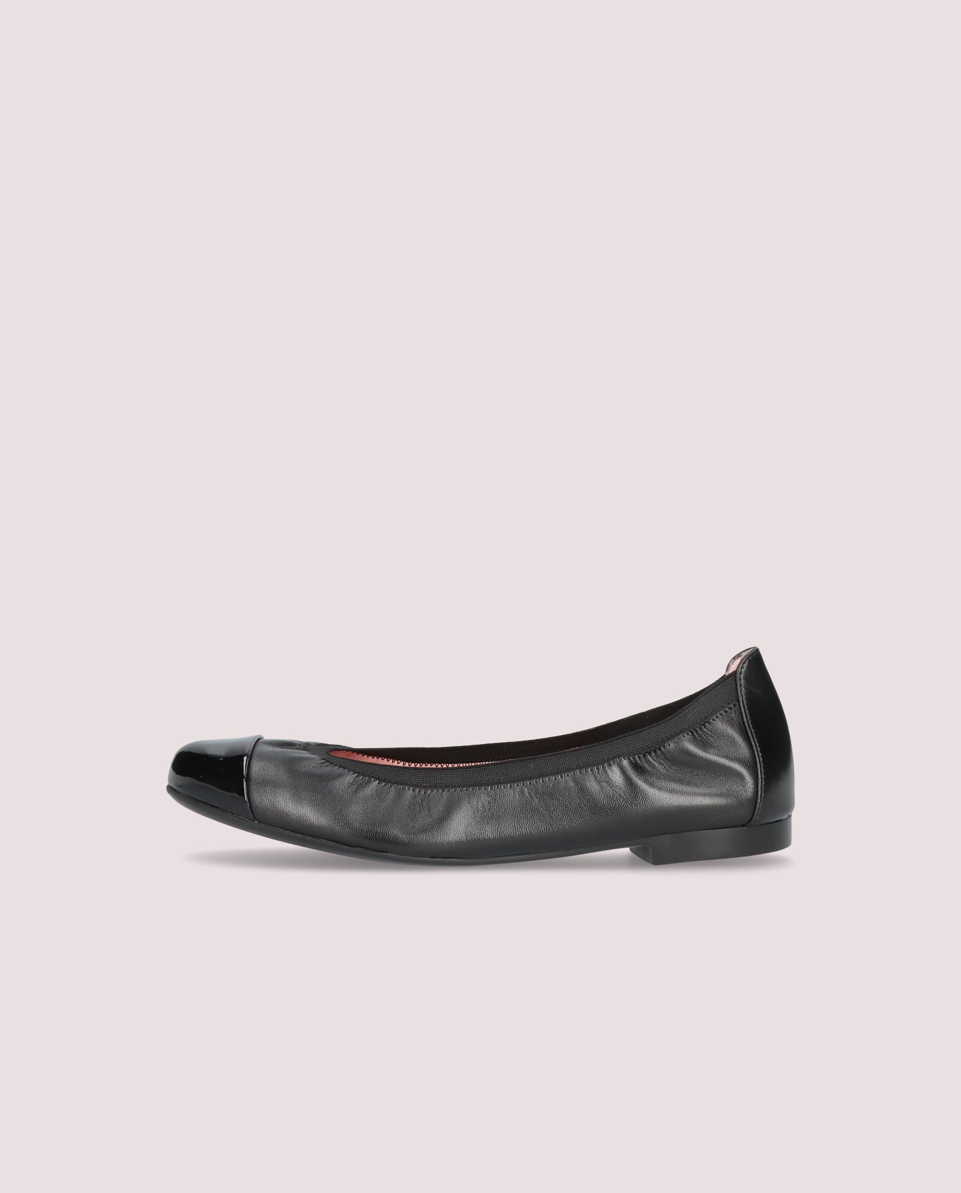 Shirley Black Leather Ballet Flats