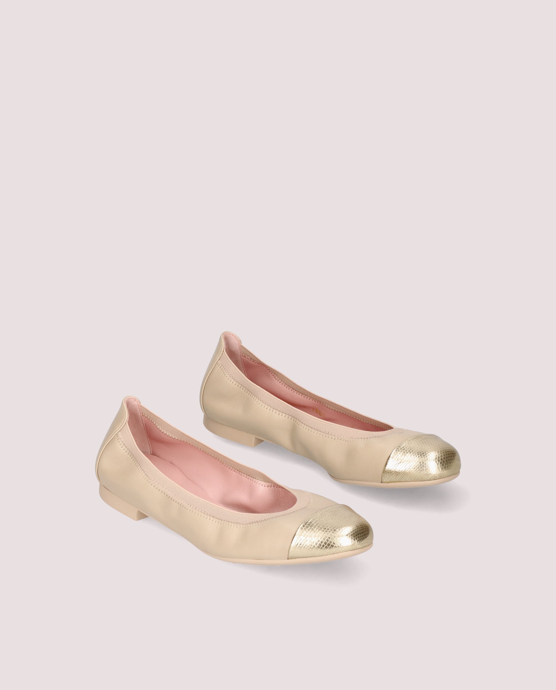 Shirley Beige Leather Ballerinas