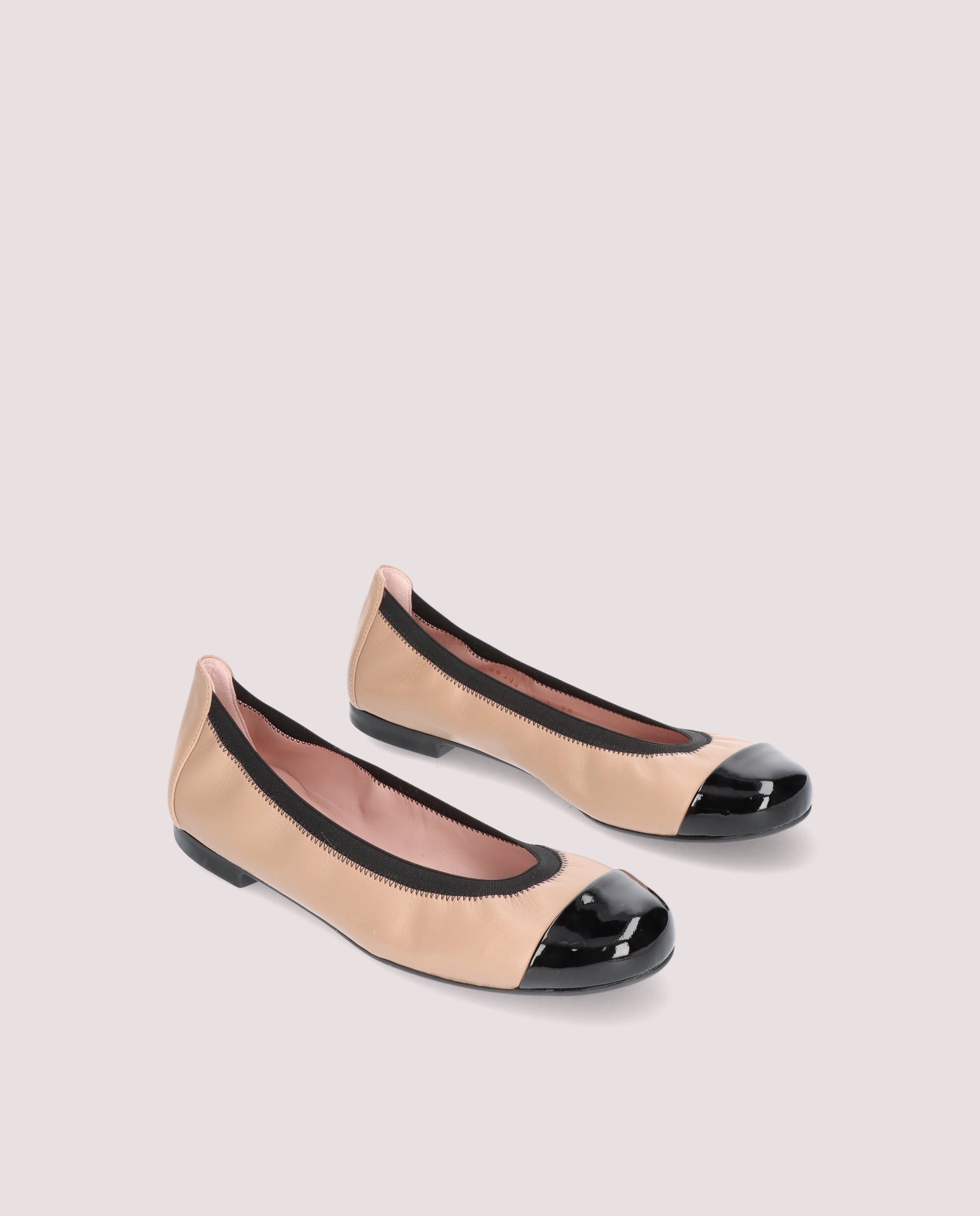 Shirley Beige Leather Ballet Flats