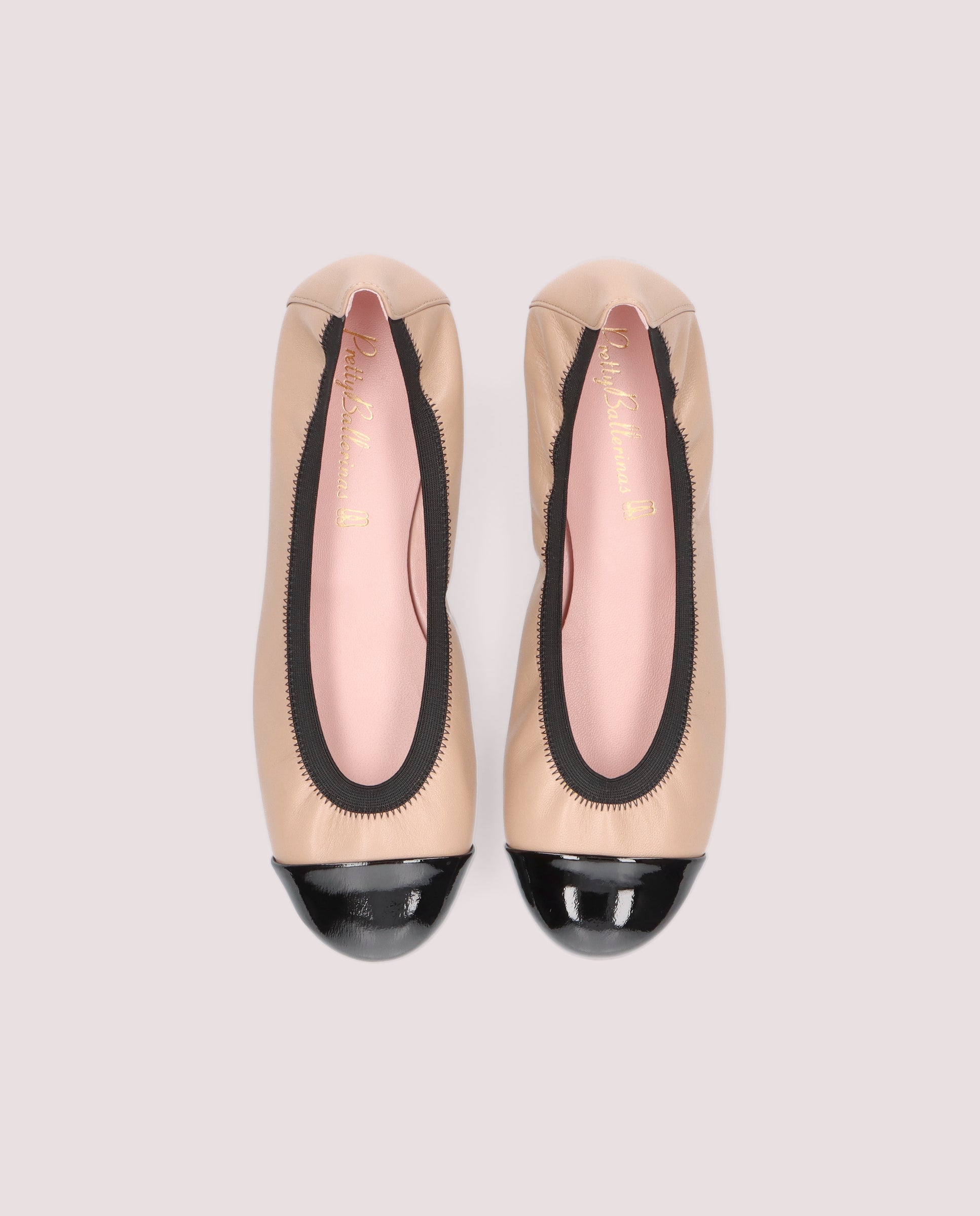 Shirley Beige Leather Ballet Flats