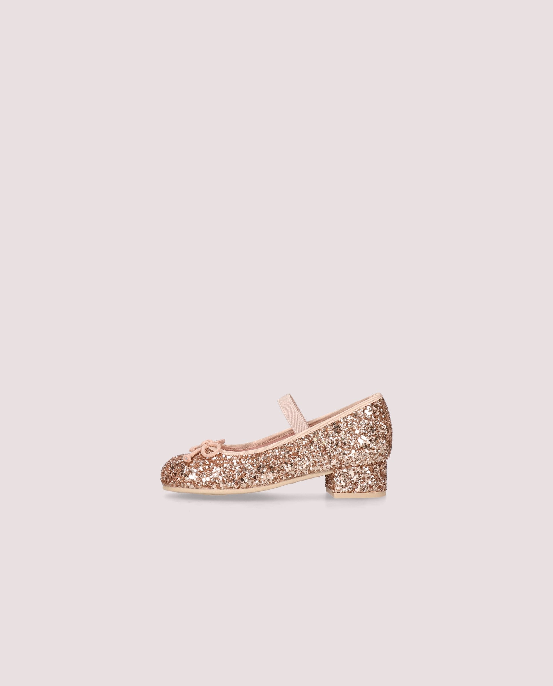 Emma Golden Fabric Ballerinas