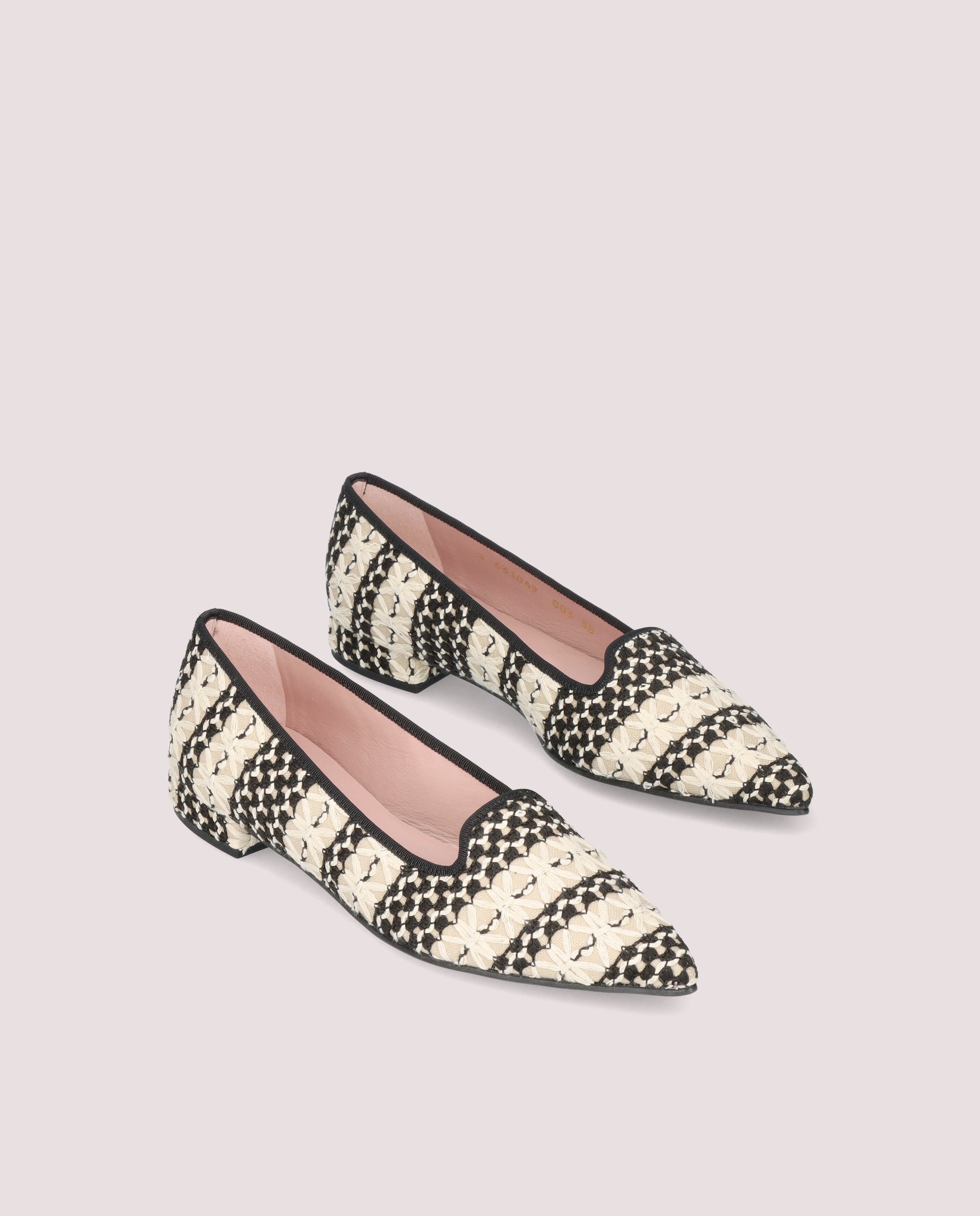 Clementine Black Woven Loafers