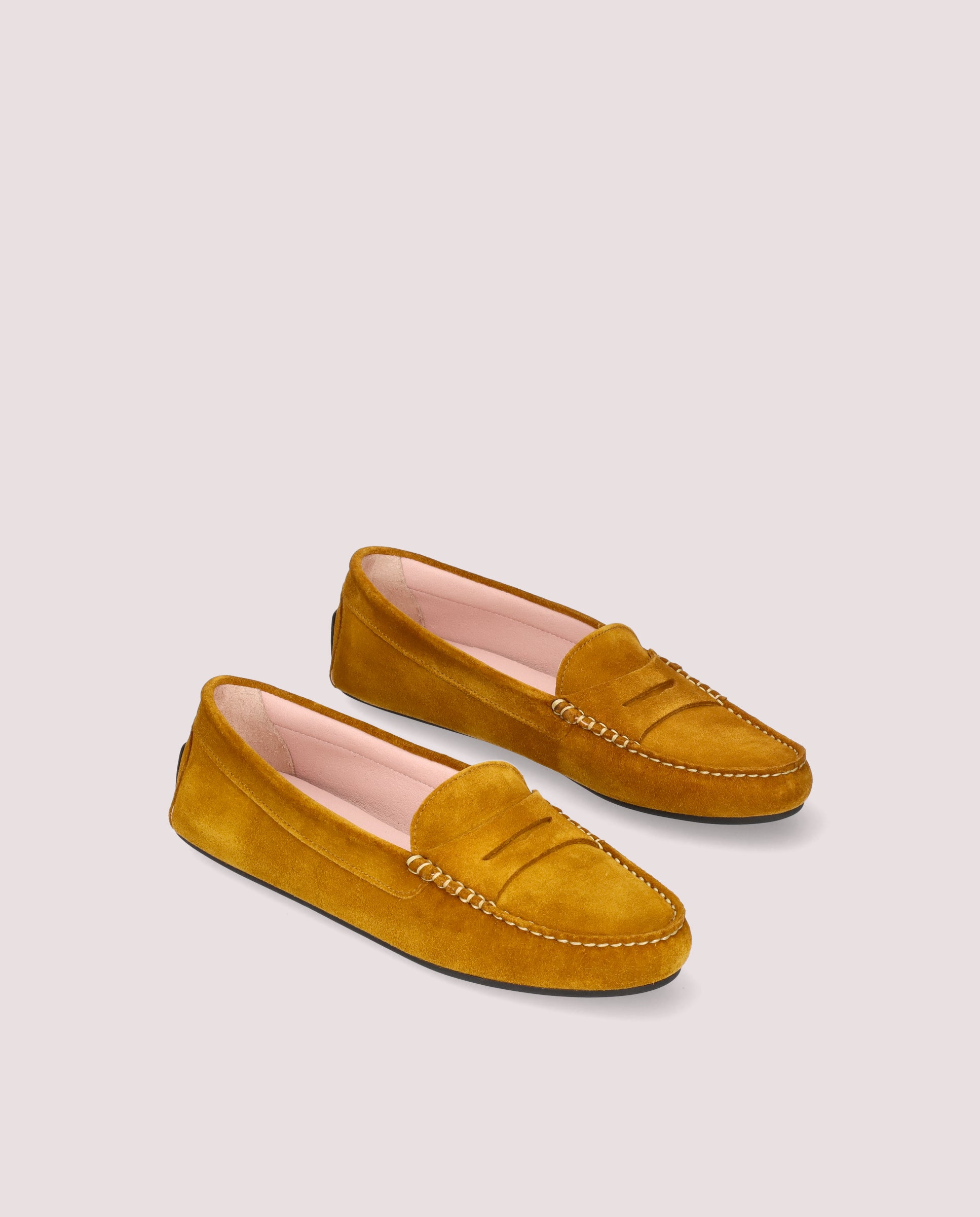 Josephine Yellow Suede Loafers