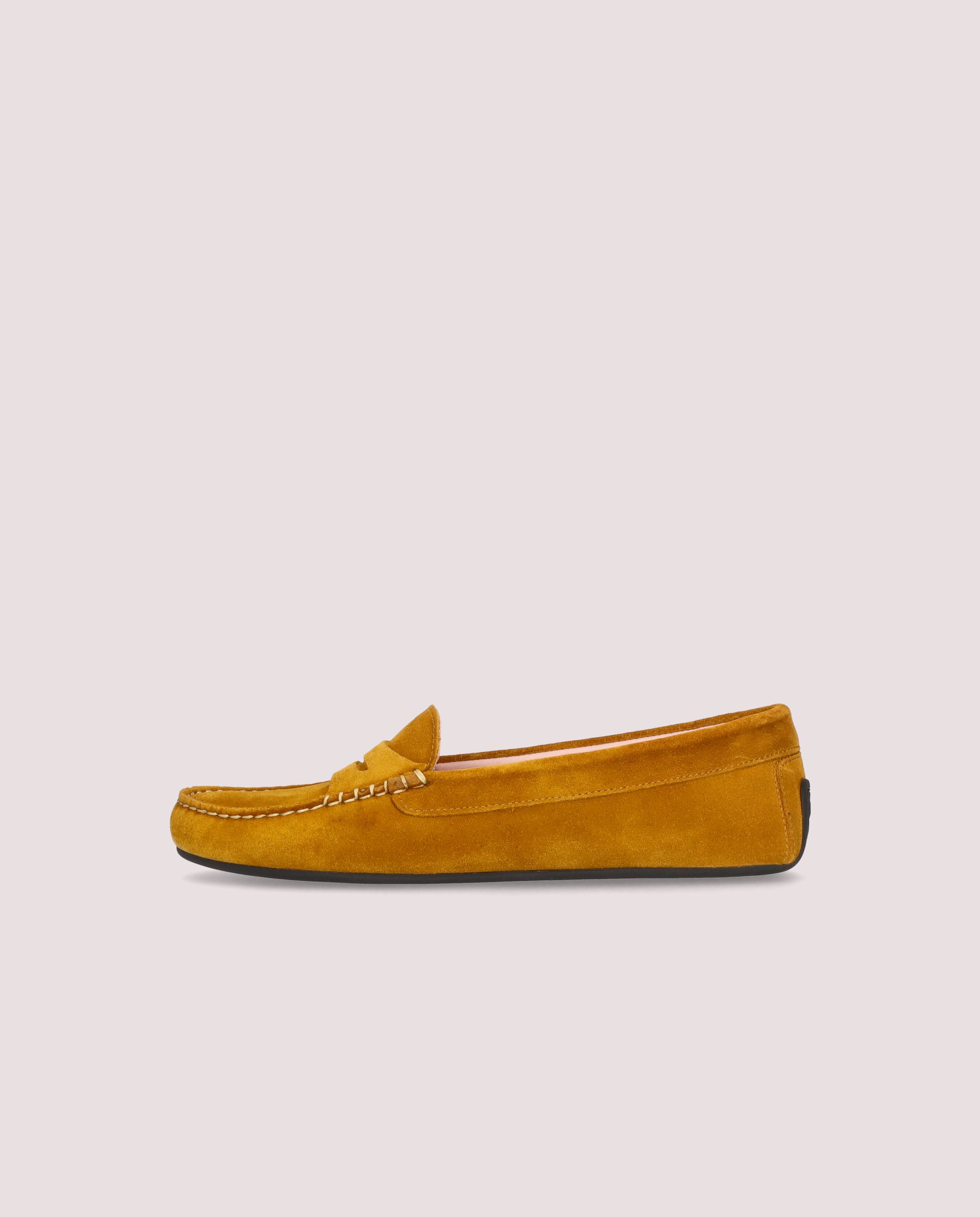 Josephine Yellow Suede Loafers