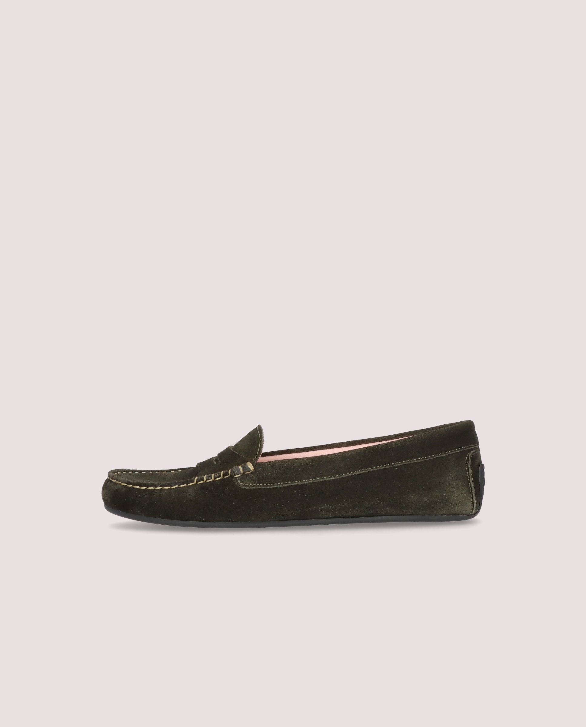 Josephine Green Suede Loafers