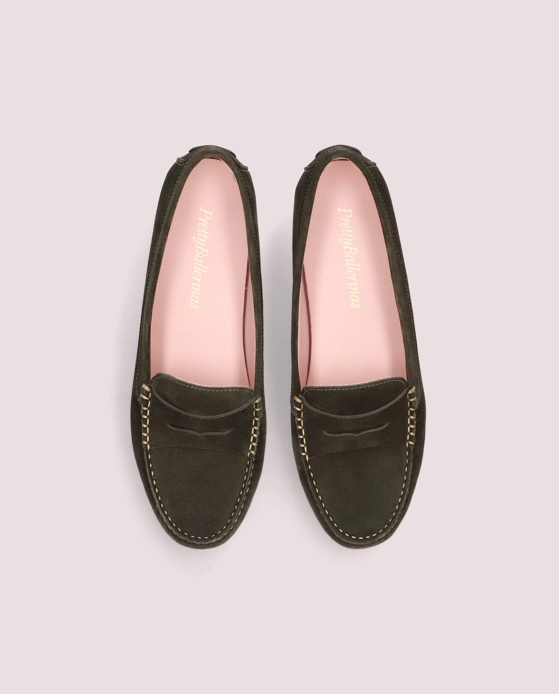 Josephine Green Suede Loafers