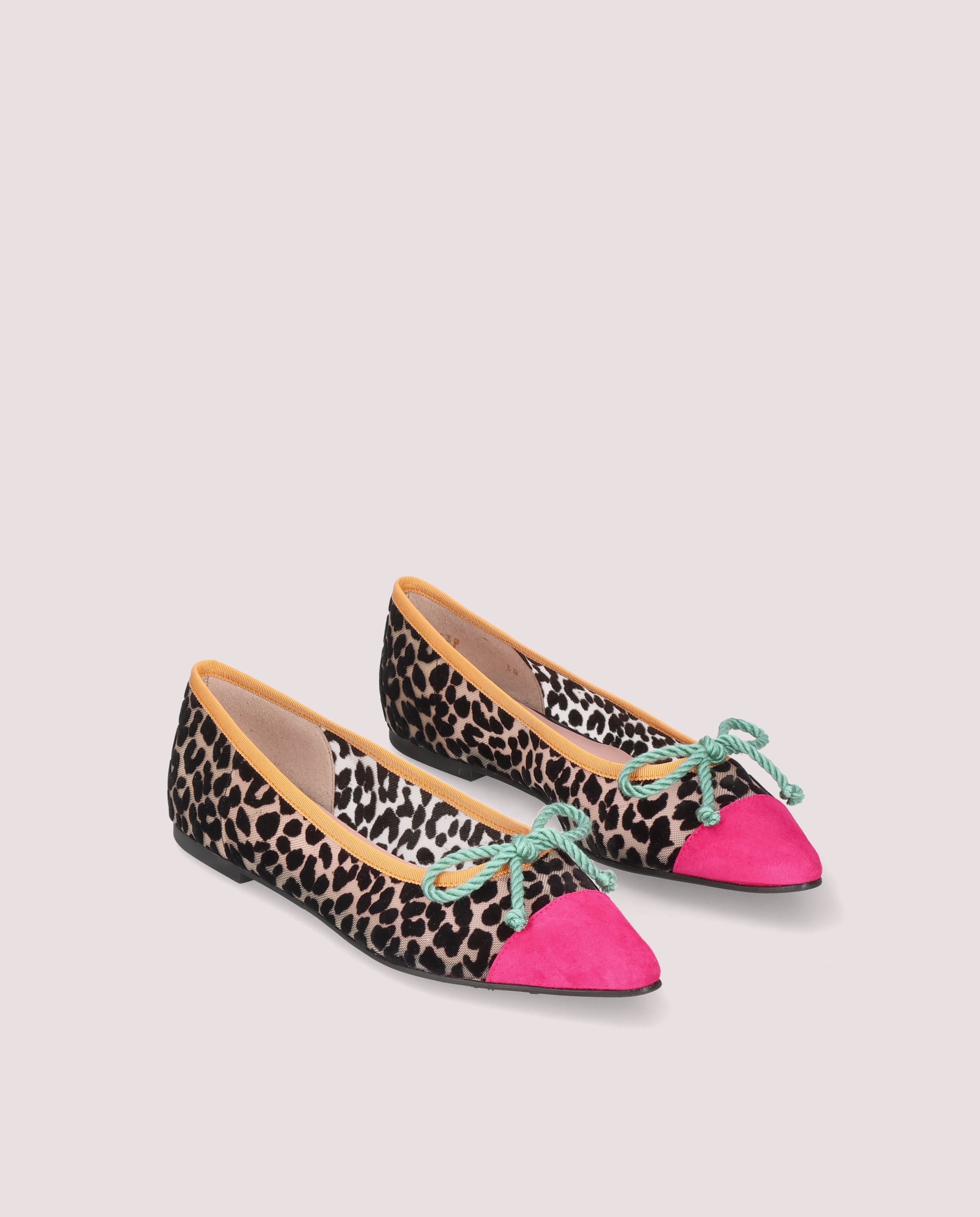 Tyra Multicolored Red Ballerinas