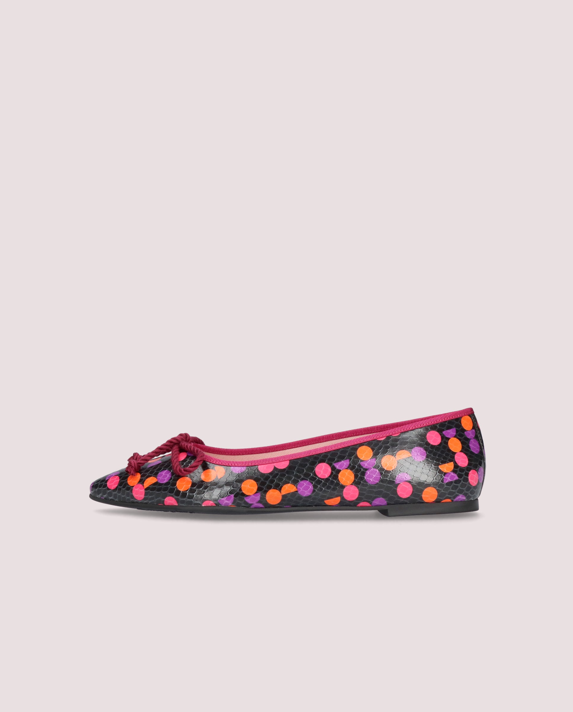 Tyra Multicolored Printed Leather Ballerinas
