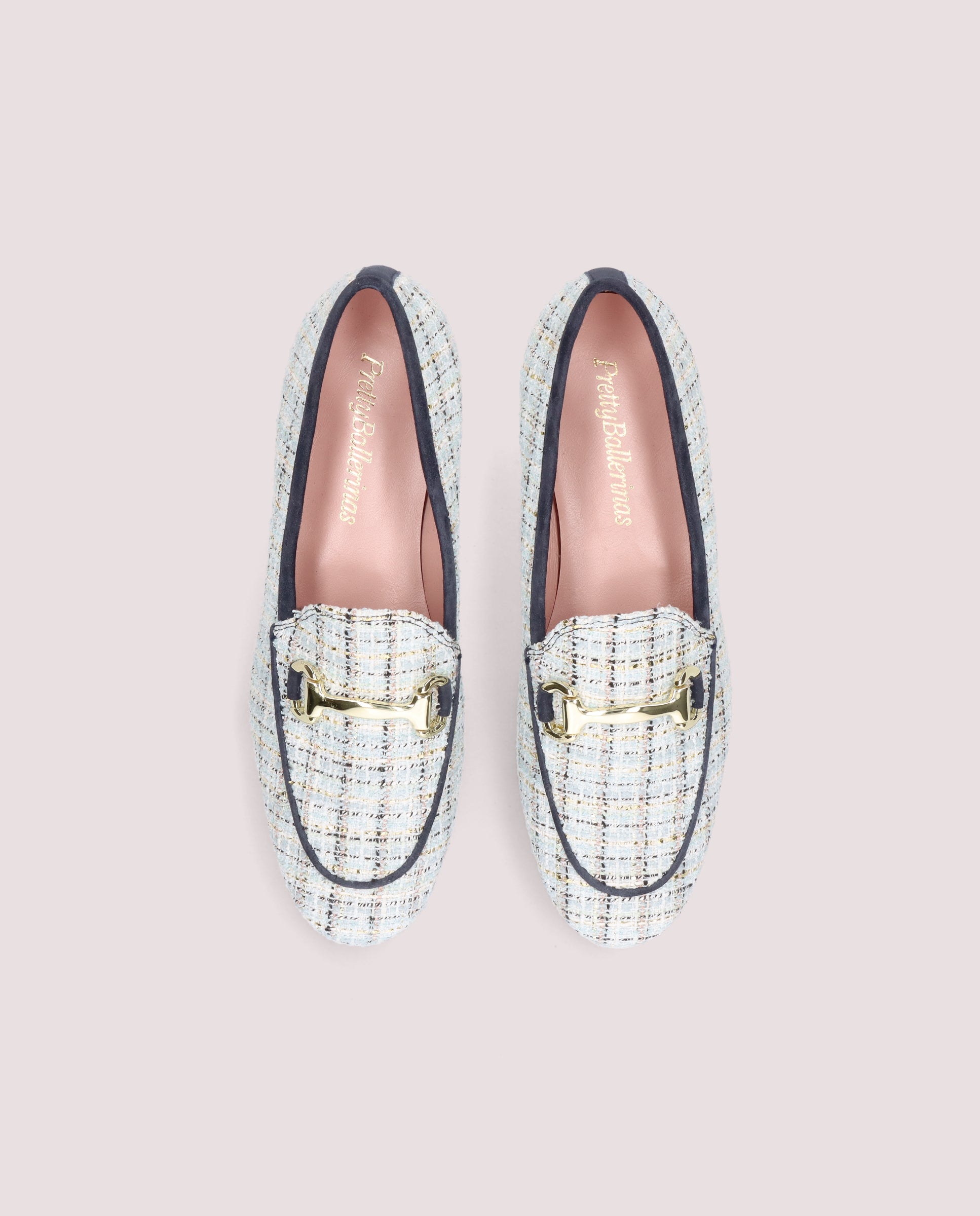 Faye Blue Woven Loafers