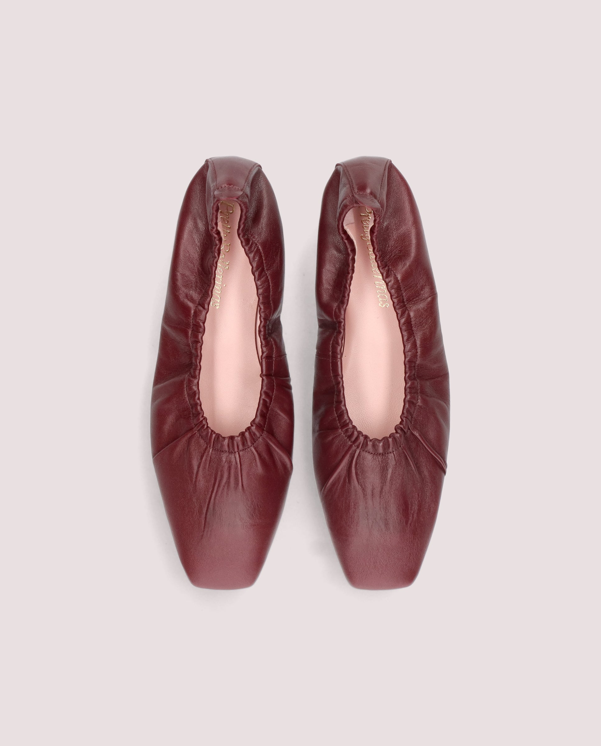 Camille Red Leather Ballet Flats